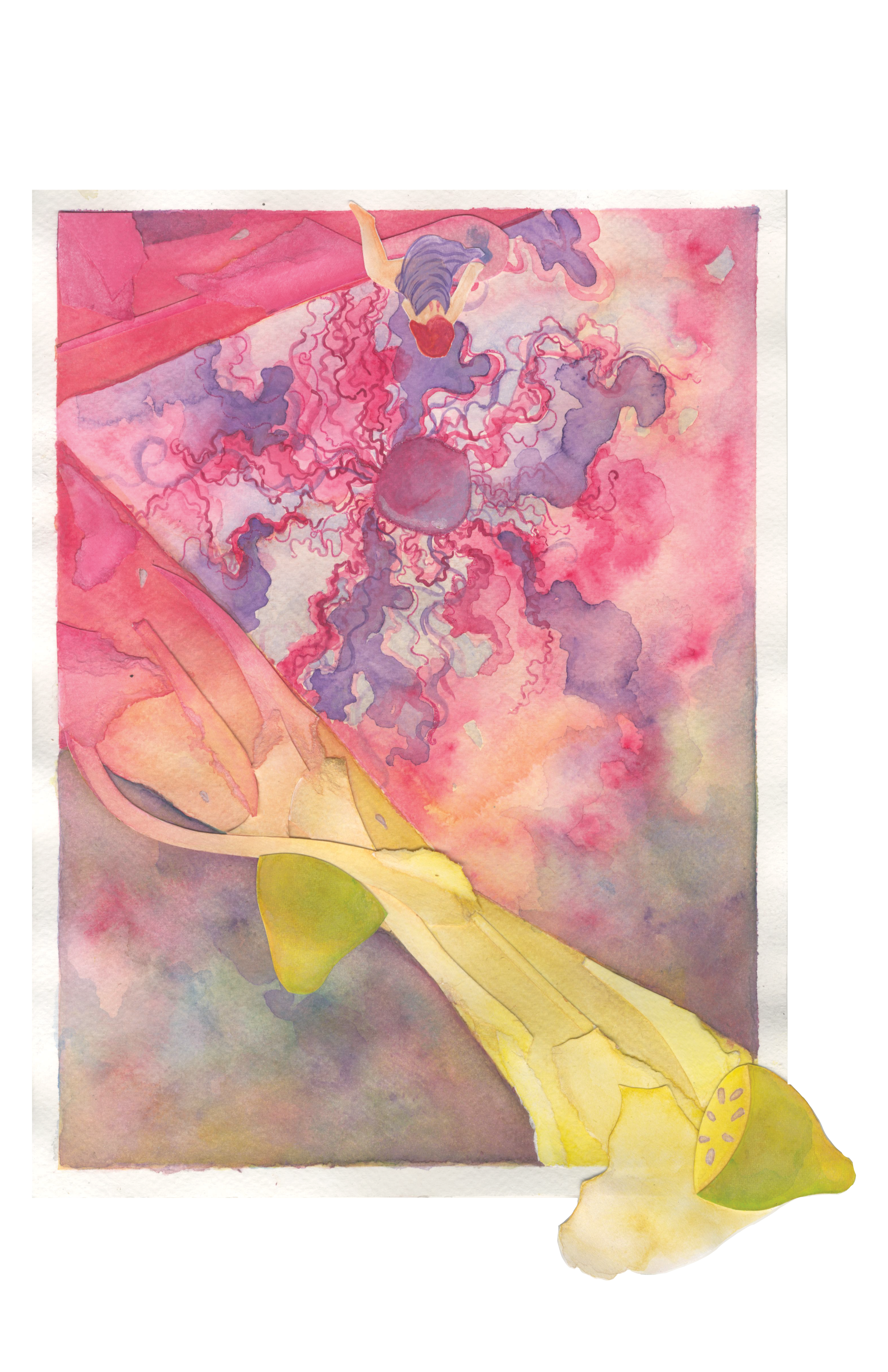 When Life Gives You Lemons, mixed media on 9x12in mixed media paper