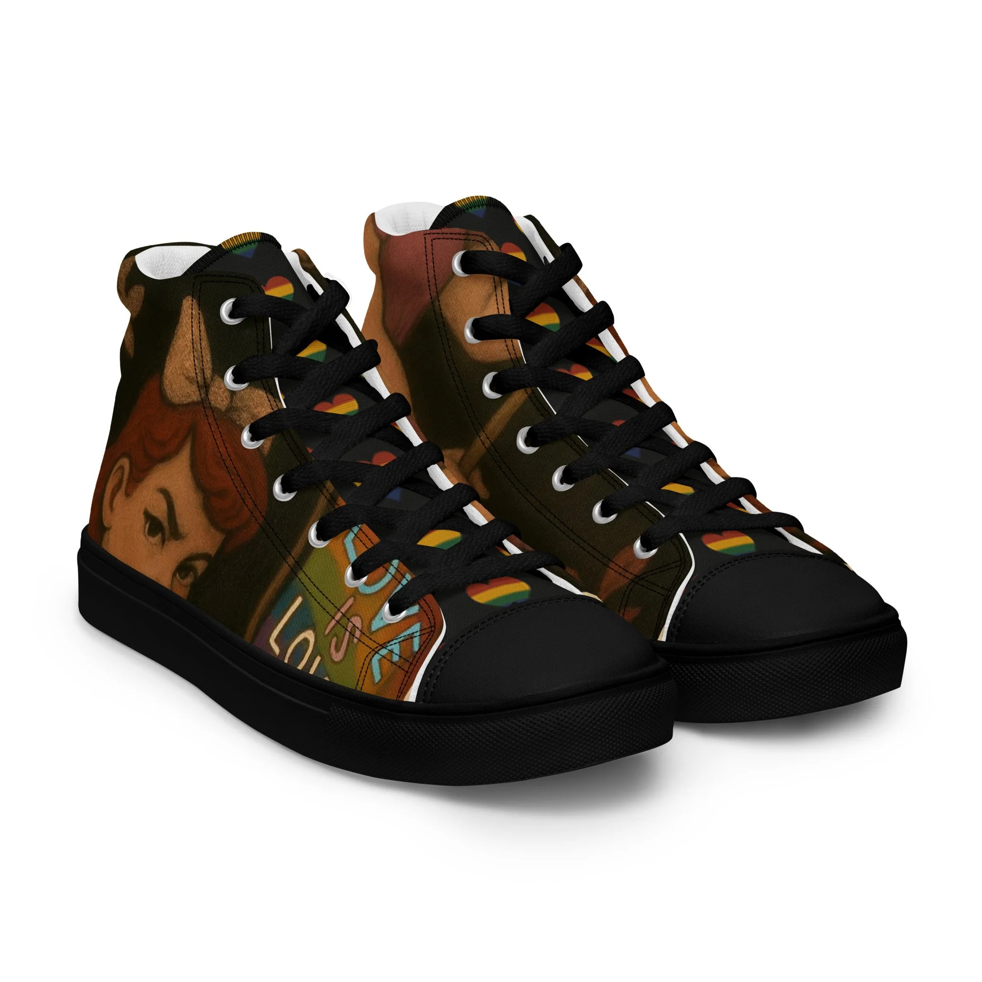 Love Is Love! High Top Canvas Shoes