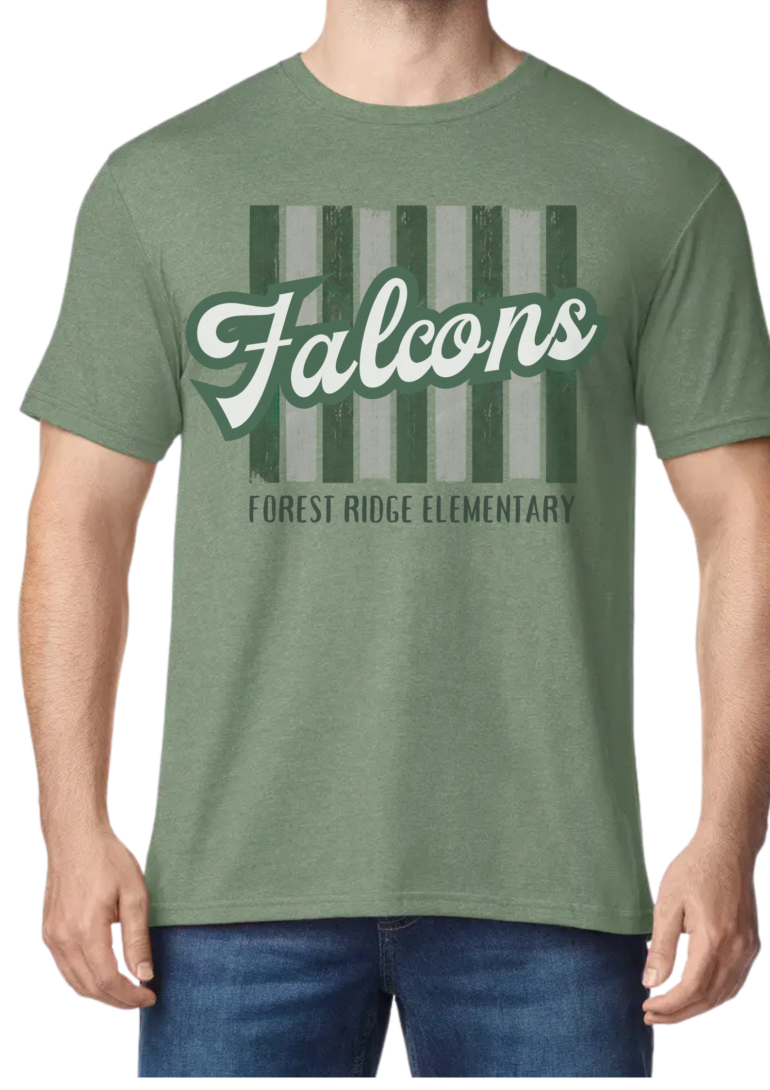 Distressed Vertical Stripe Falcons
