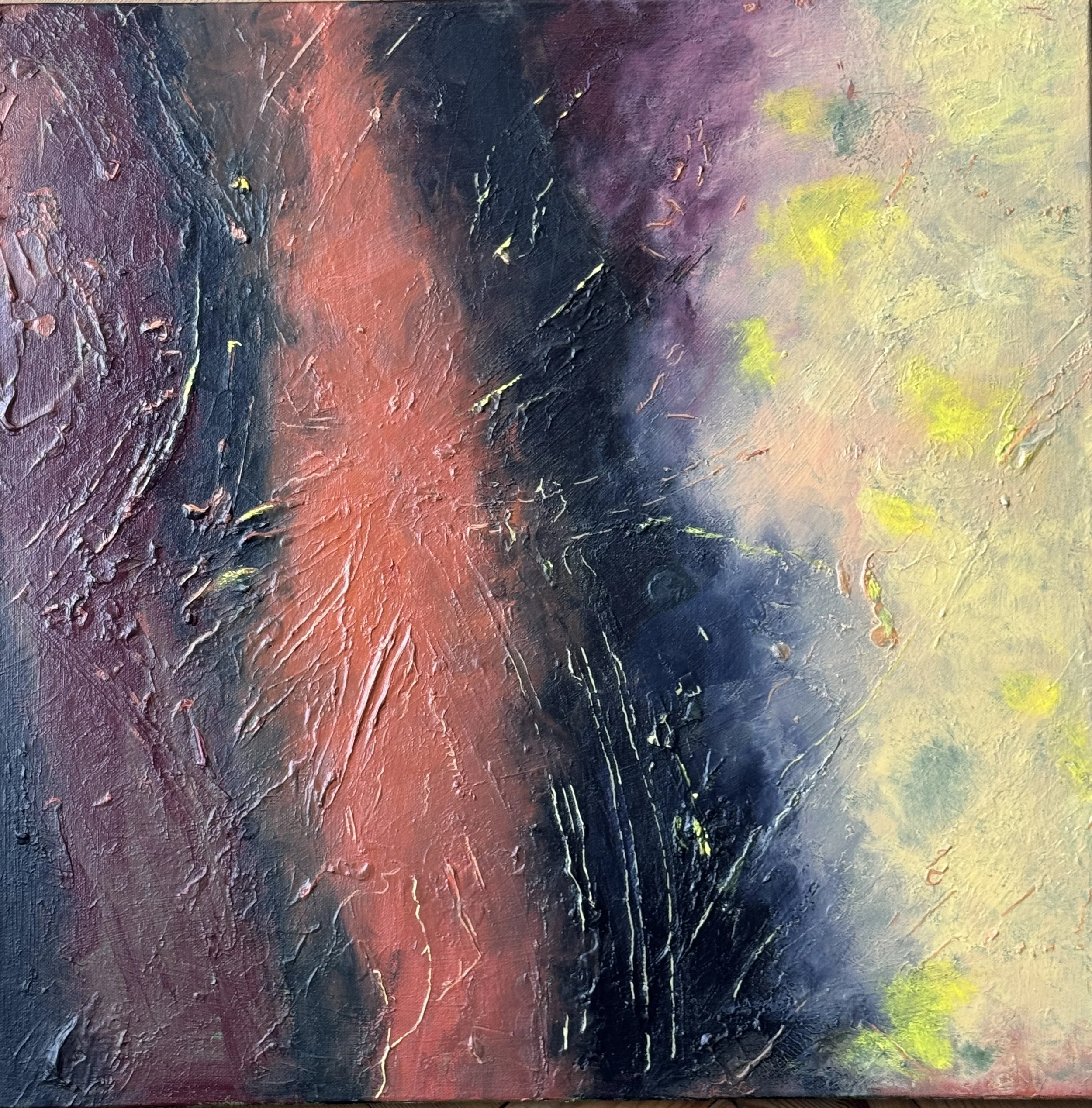 The Light That Keeps Coming In. Acrylic on Canvas 60cmx60cm. Currently on show at The Liberation Gallery, Brighton. Price £450.