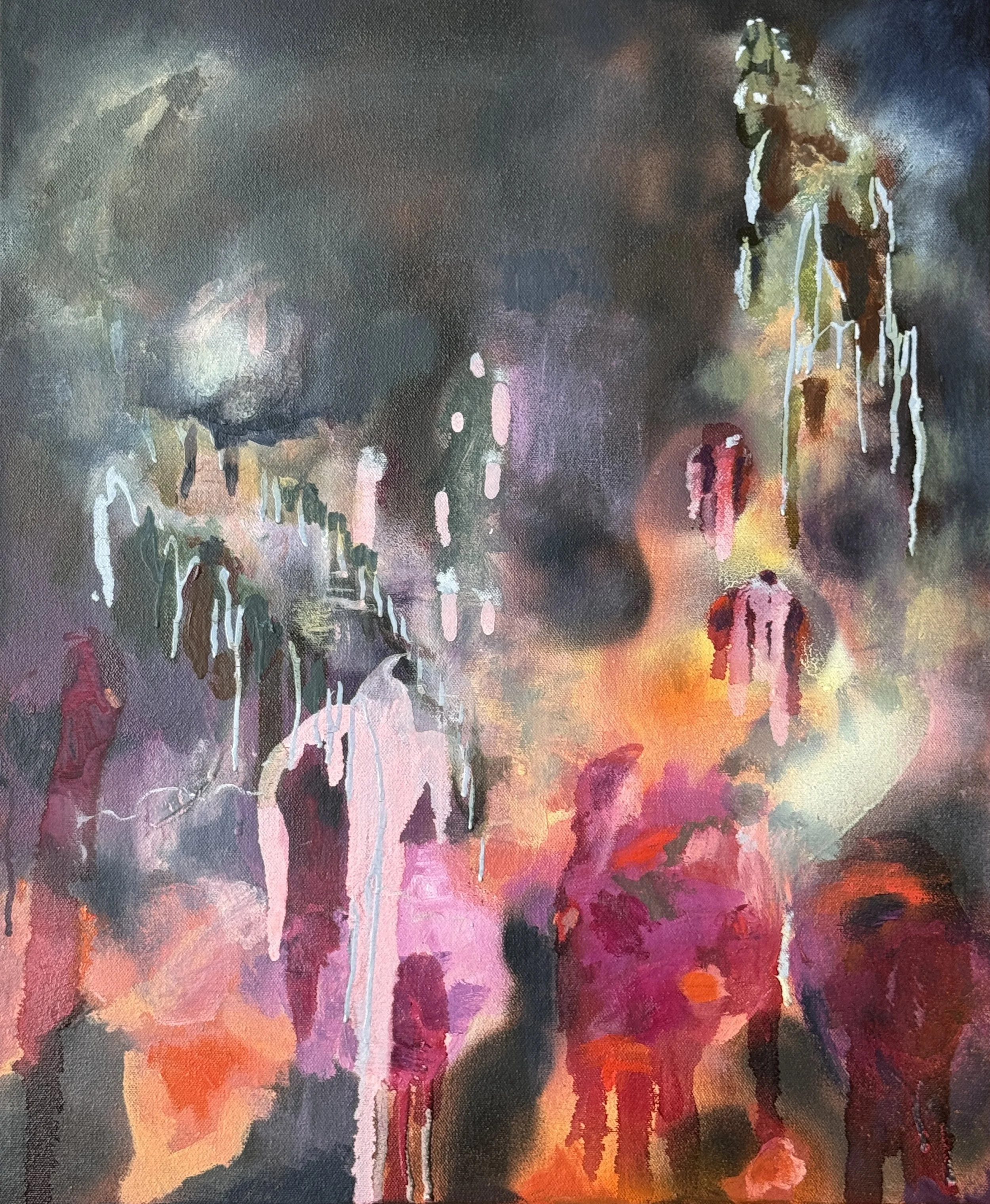 Burning Quietly. Acrylic on Canvas. 50x60cm Price £400 unframed