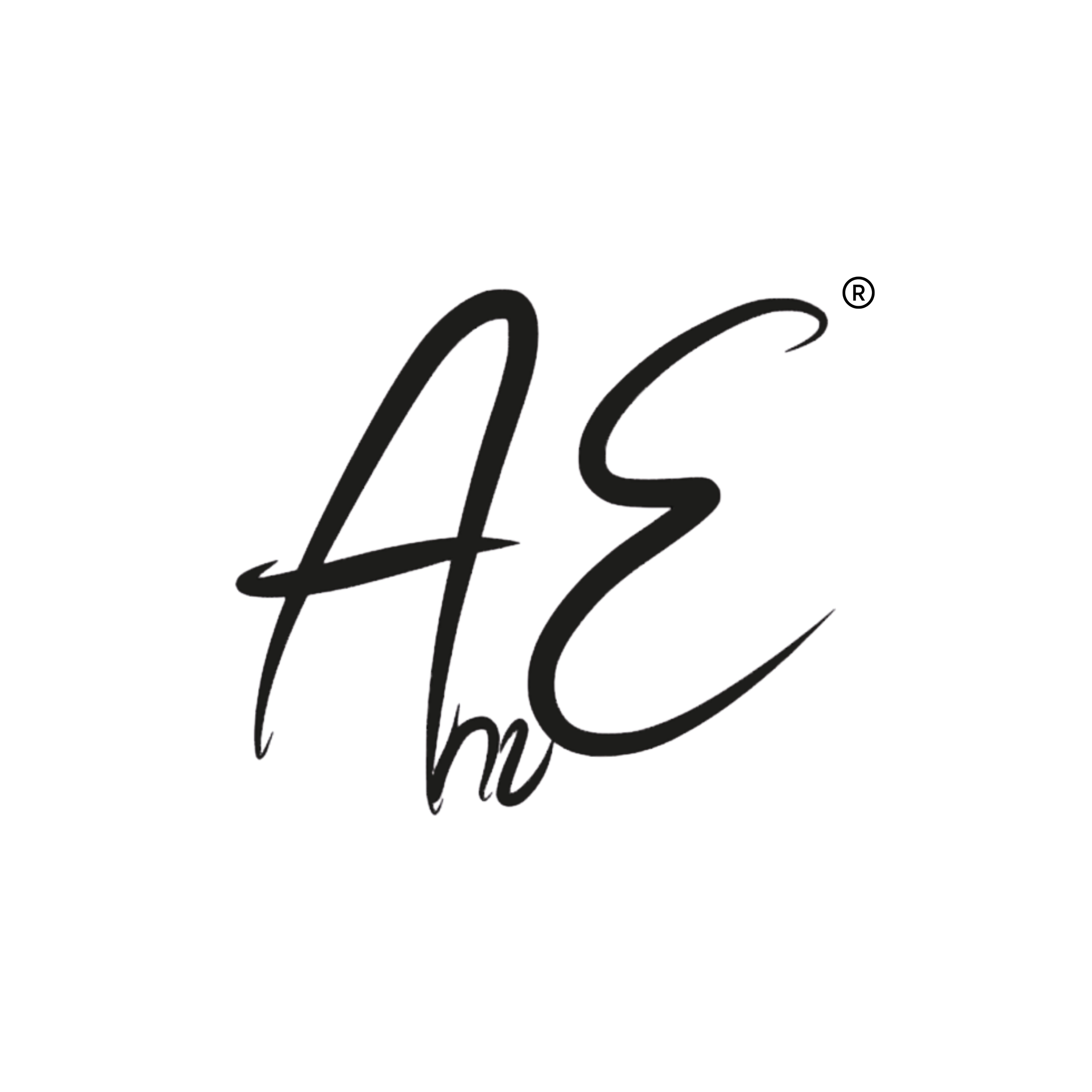 Logotipo con letras estilizadas negras que forman las letras A, S, y la palabra 'me' en letras pequeñas, sobre un fondo transparente.