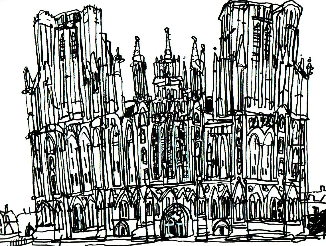 James Hobbs Pen and Ink Drawing