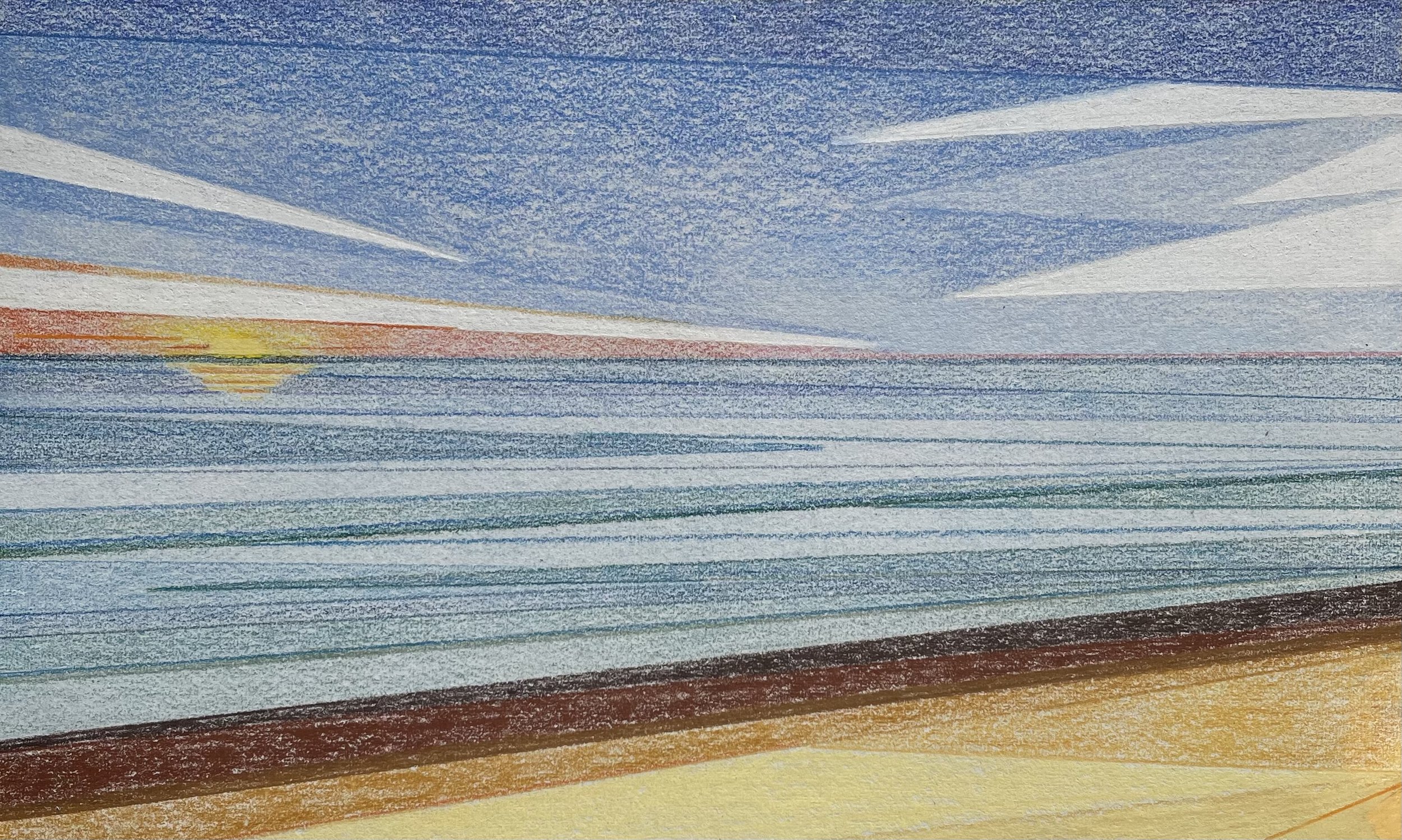 Fiona Kenny Seascape Pencil Drawing