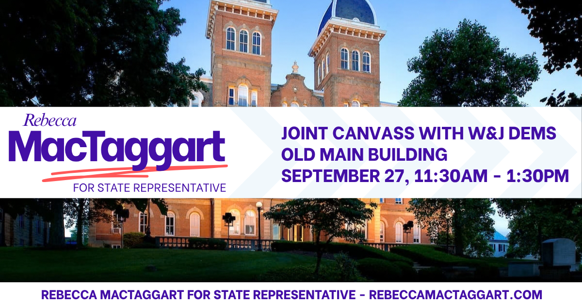 Joint Canvass Launch: Bradstock  MacTaggart + W&amp;J Democrats