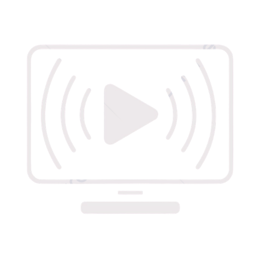 an icon of a screen with a play button