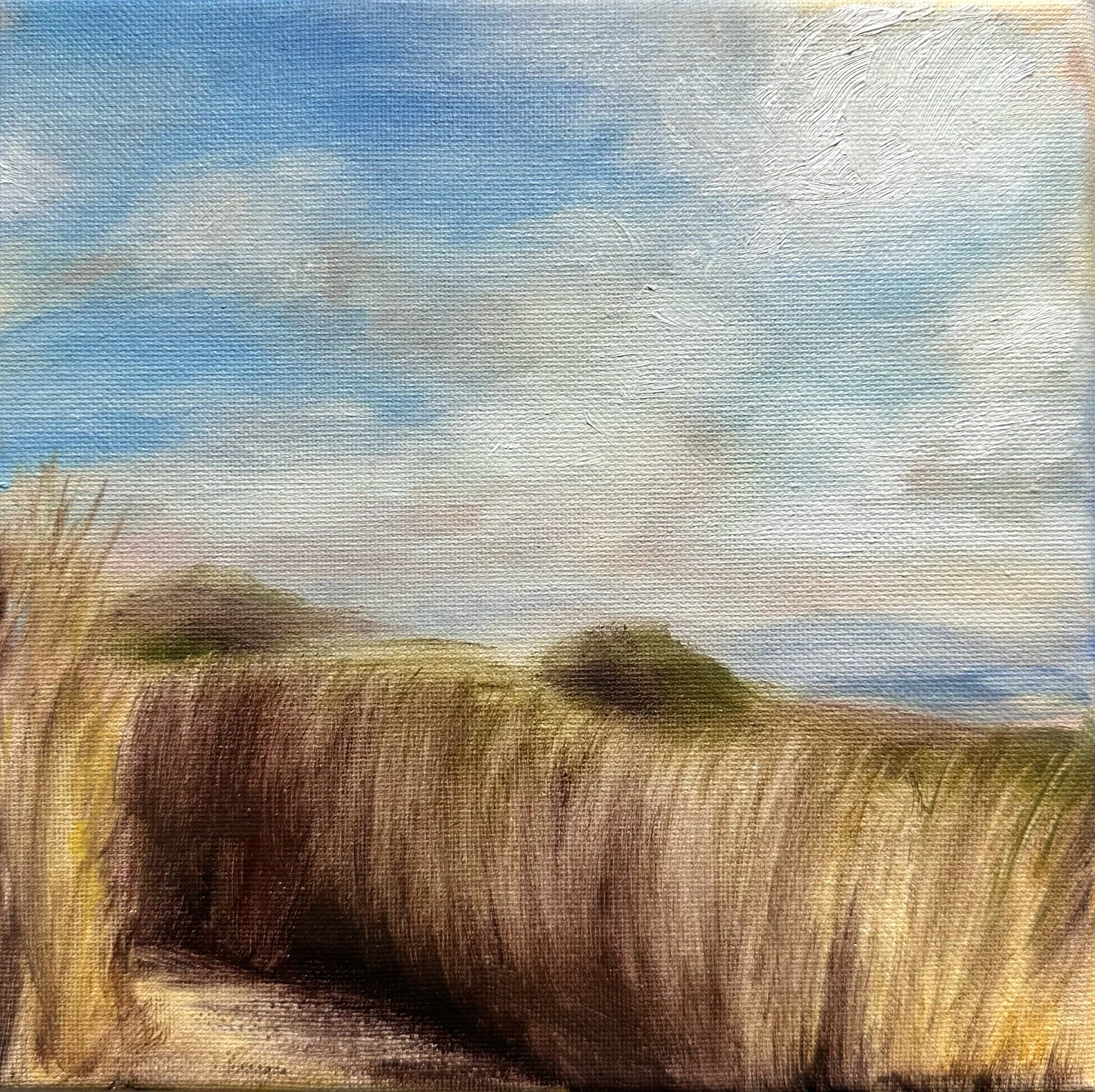 Baldwin Hills, 
10 x 10 in,
Oil on canvas, 
2026