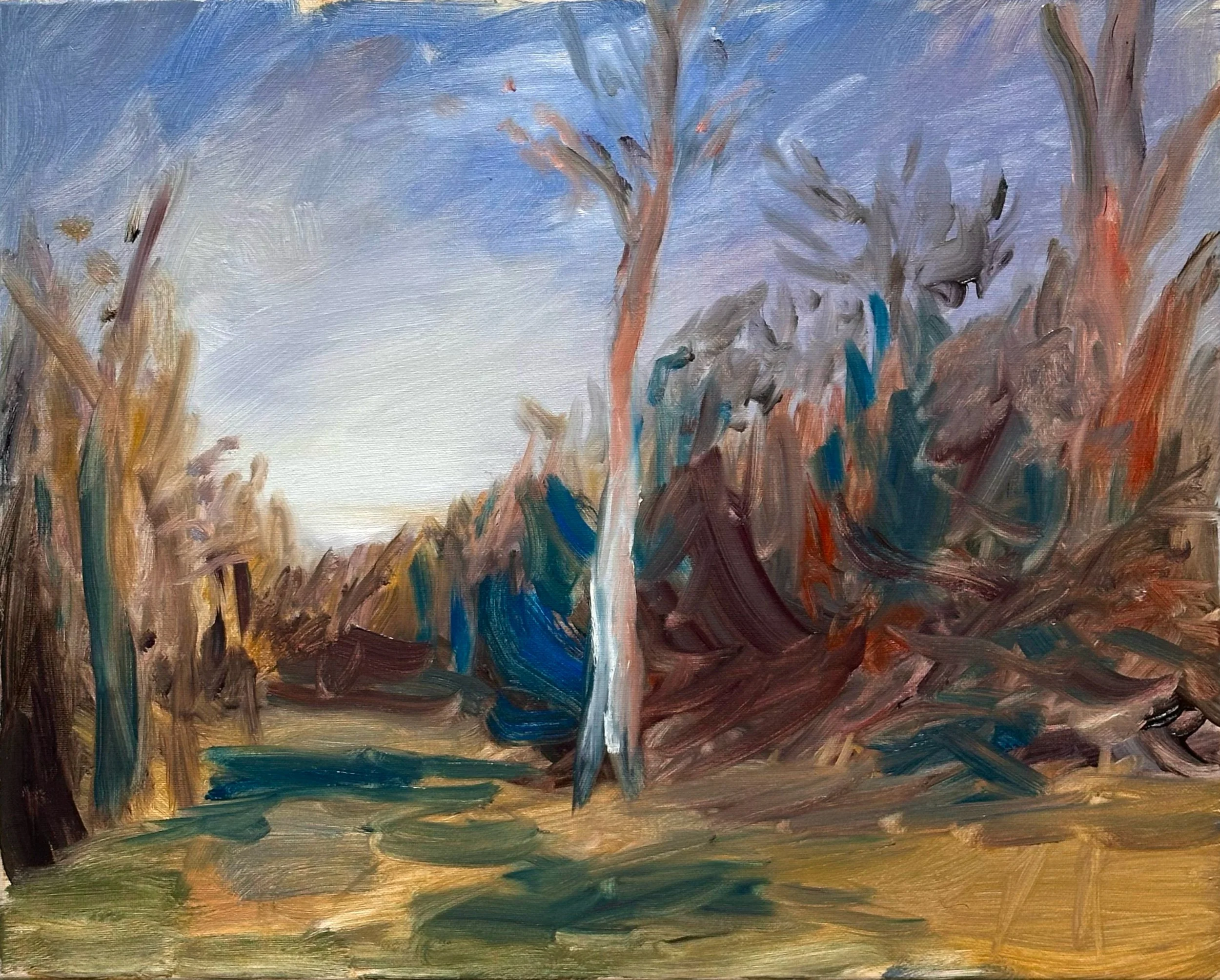 Minutes from Evening,
18 x 24 in,
Oil on canvas,
2026