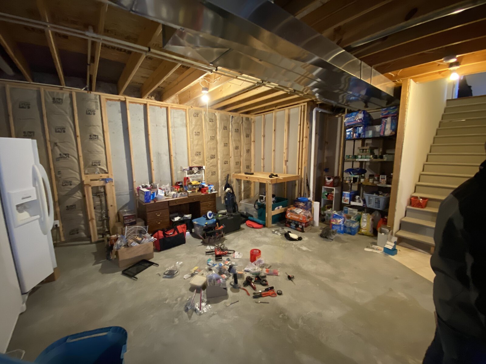 Before: the unfinished basement