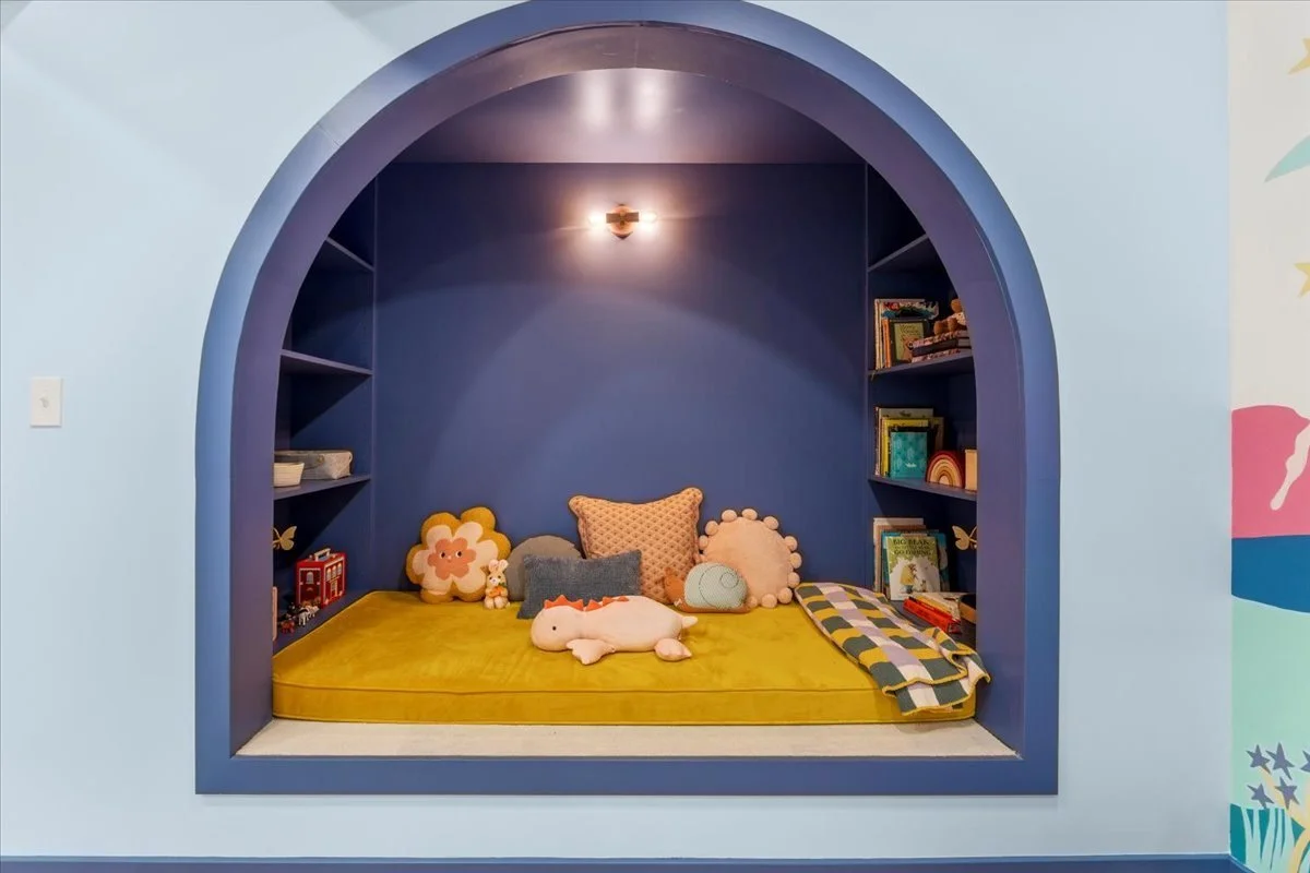 Built-in arched reading nook