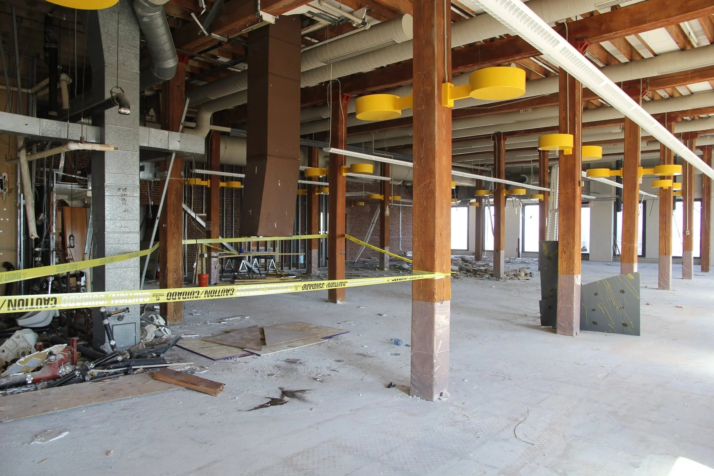 Loft building cleared for a commercial buildout