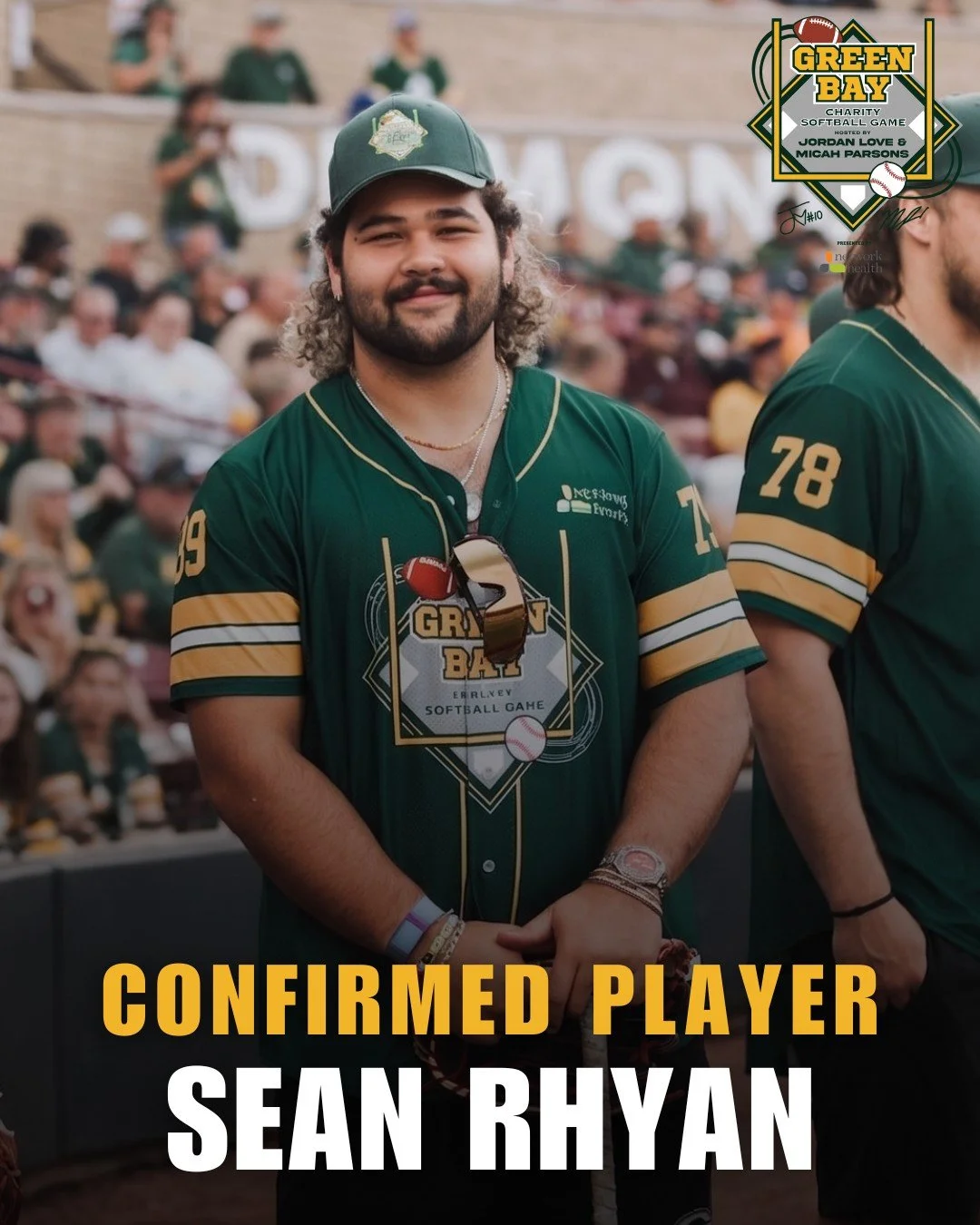 Sean Rhyan is officially confirmed for the Green Bay Charity Softball Game! 🥎

See you at the ballpark this Friday. Get tickets at the link in our bio!