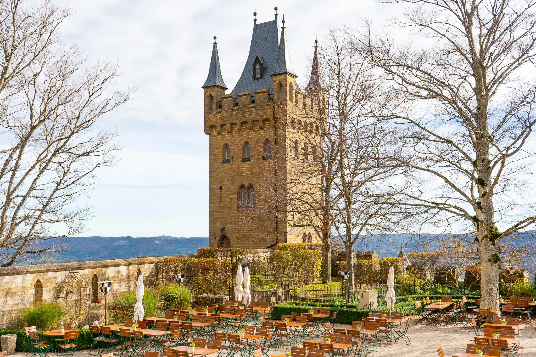 Castle garden in hohenzollern castle, hechingen, baden-württemberg - 2024
