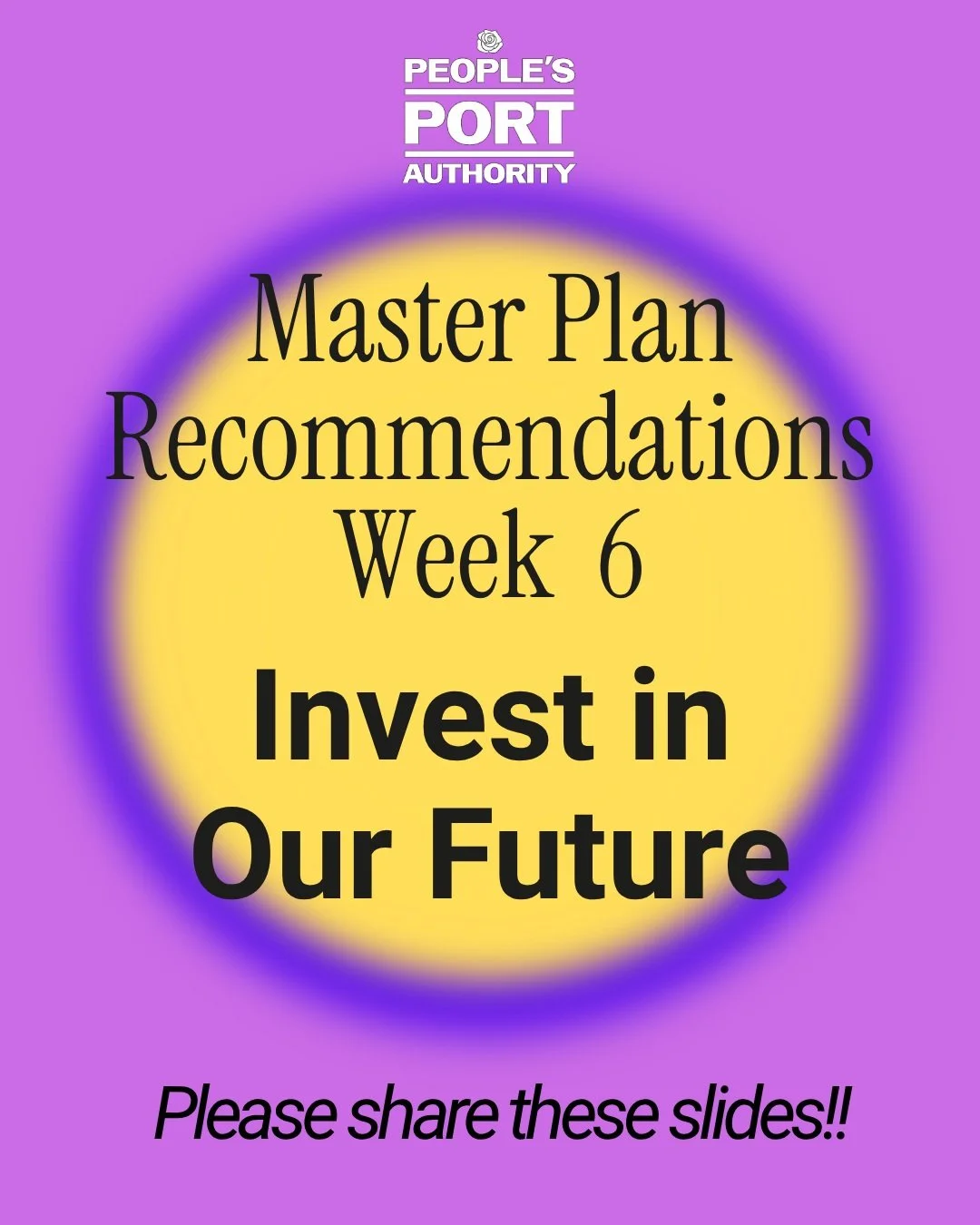 🔥 Hot of the presses! &ndash; Master Plan Recommendations Week 6🔥

💯 Invest in Our Future!!!

⏳ We are still eagerly awaiting the final draft of the ProvPort Master Plan. 

📢 We are also still anticipating that many of our recommendations WILL NO