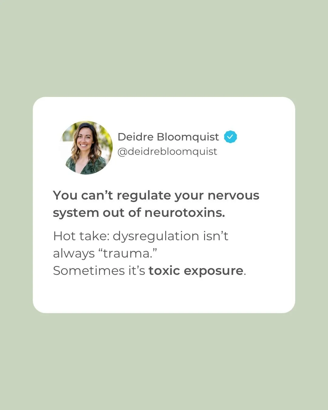 The phrase &ldquo;just regulate your nervous system&rdquo; has officially joined the club of lazy one-liners 🙄

Right next to &ldquo;Just calm down&rdquo; and &ldquo;your labs look normal&rdquo;

And listen, I LOVE nervous system work
But if someone