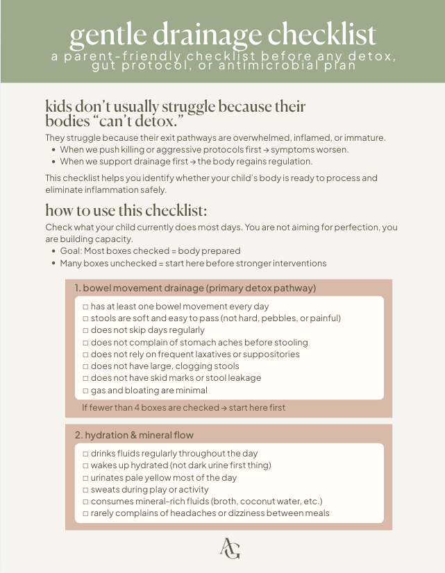 Gentle Drainage Checklist