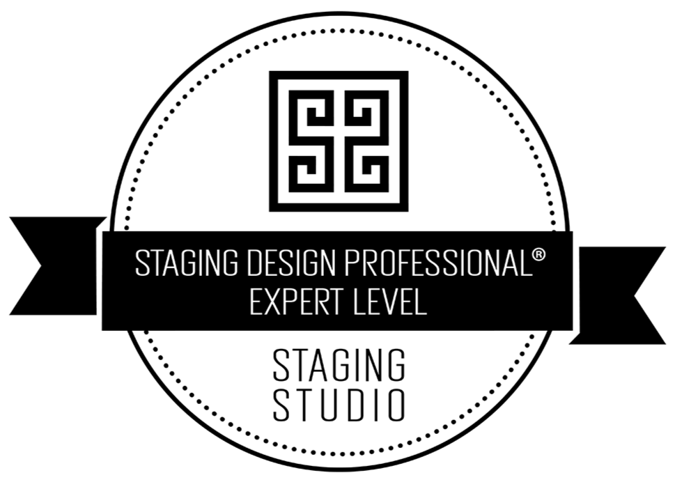 Black background with text reading "Staging Design Professional® Expert Level" in white.