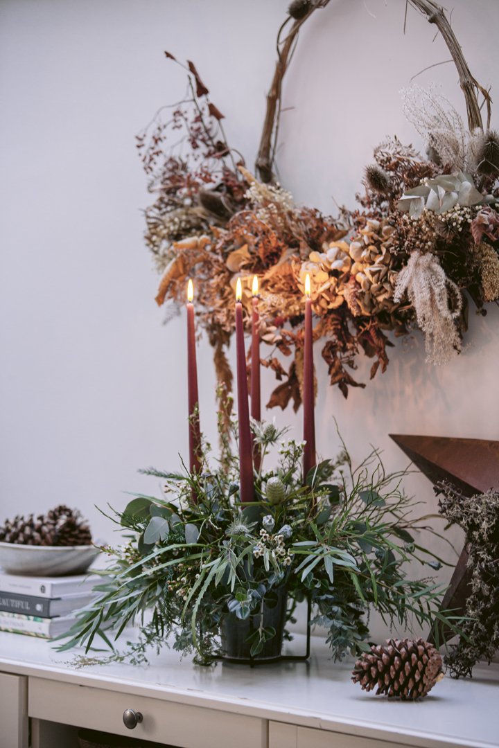 Christmas Candle display