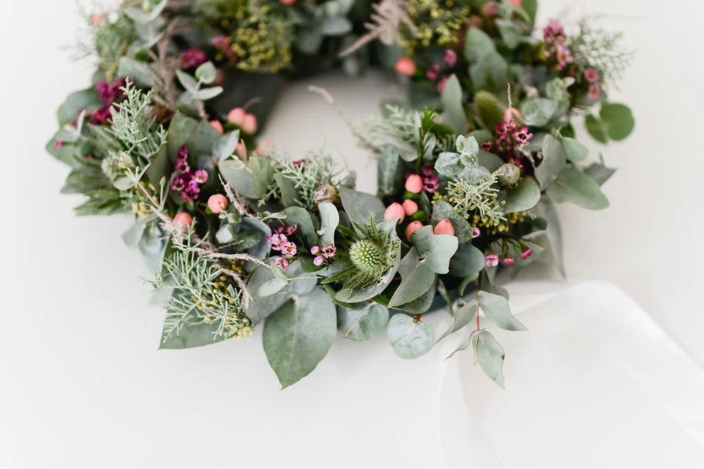 Pink Festive Floral Wreath