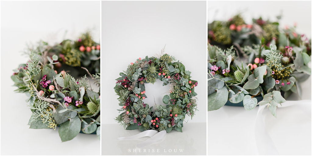 Pastel Pink Festive Floral Wreath
