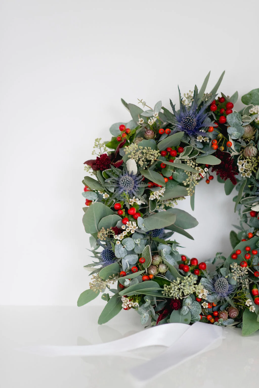 Red Festive Floral Wreath