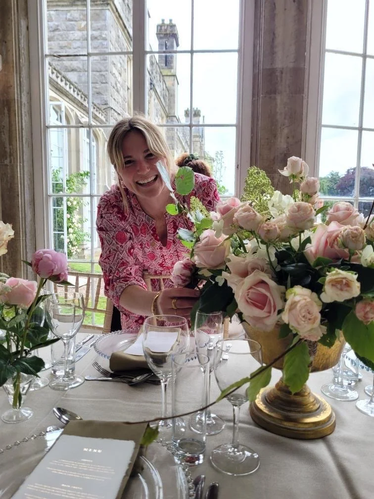 Sustainable wedding floristry in London and West Sussex, featuring seasonal flowers, foam-free designs, and reusable vessels.