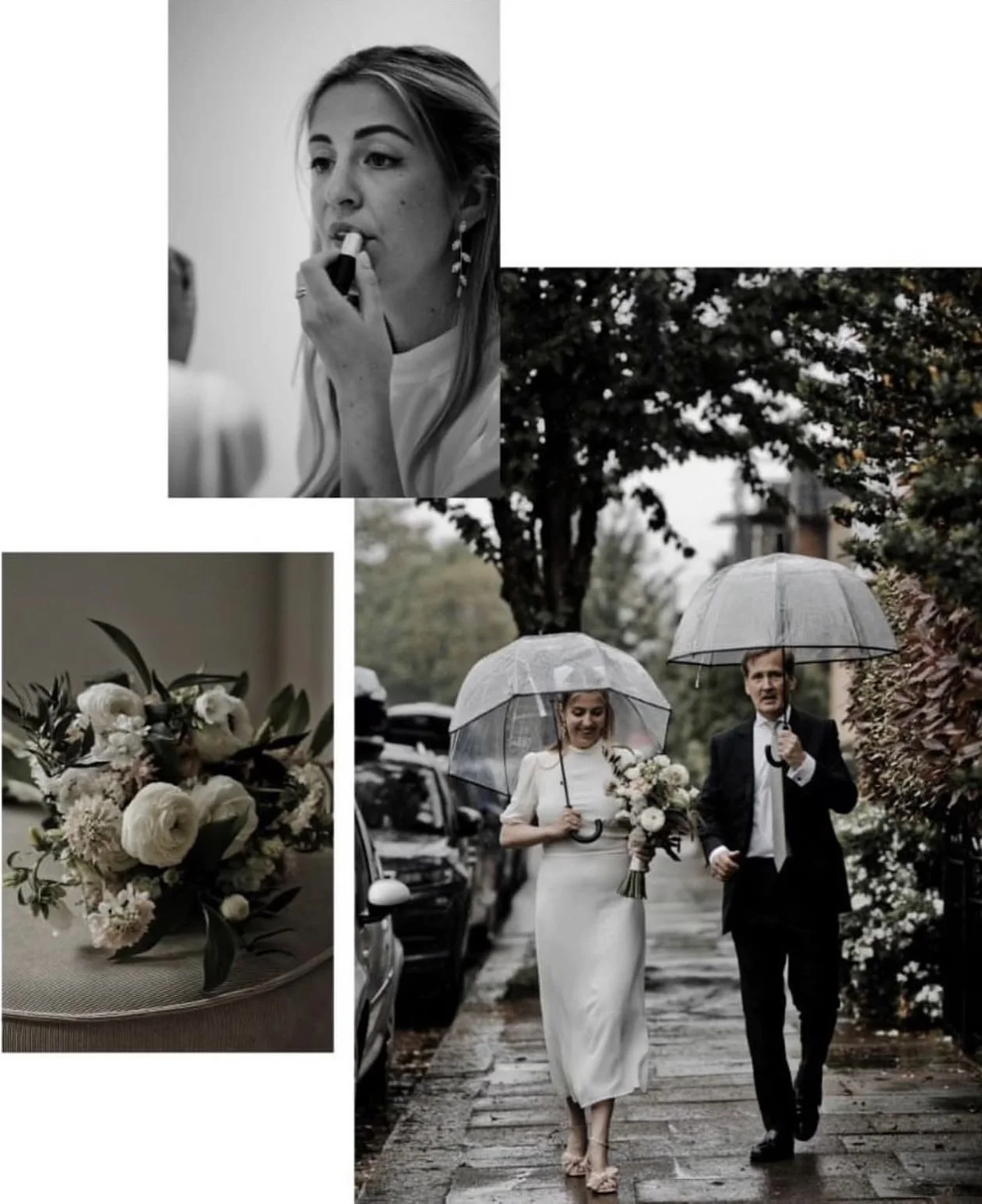 Elegant floral wedding package for a small civil ceremony in London and Sussex, with hand-tied bridal bouquet and thoughtfully styled wedding flowers created for intimate city and countryside weddings.