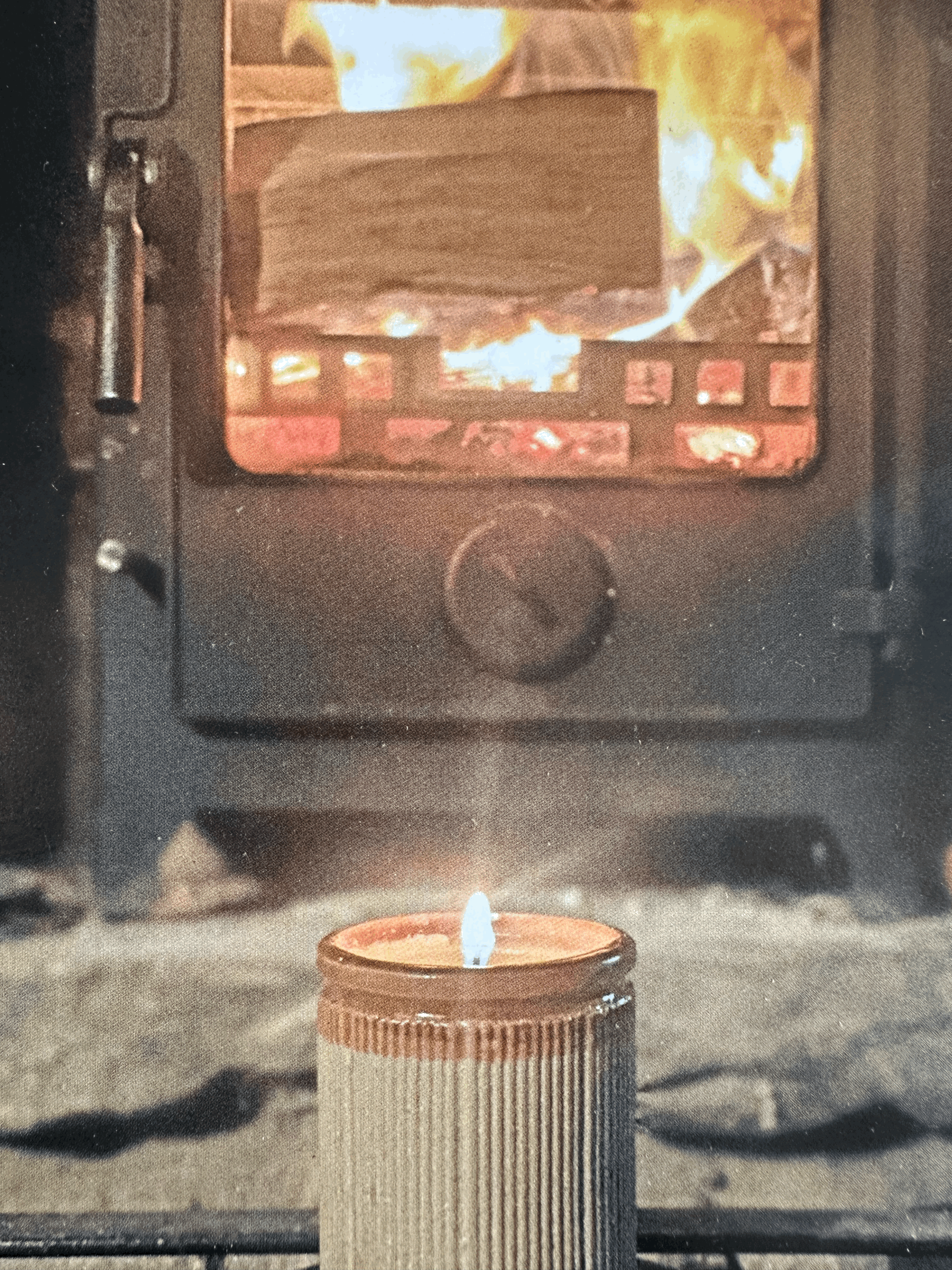 Victorian ‘dug’ marmalade jar candles.