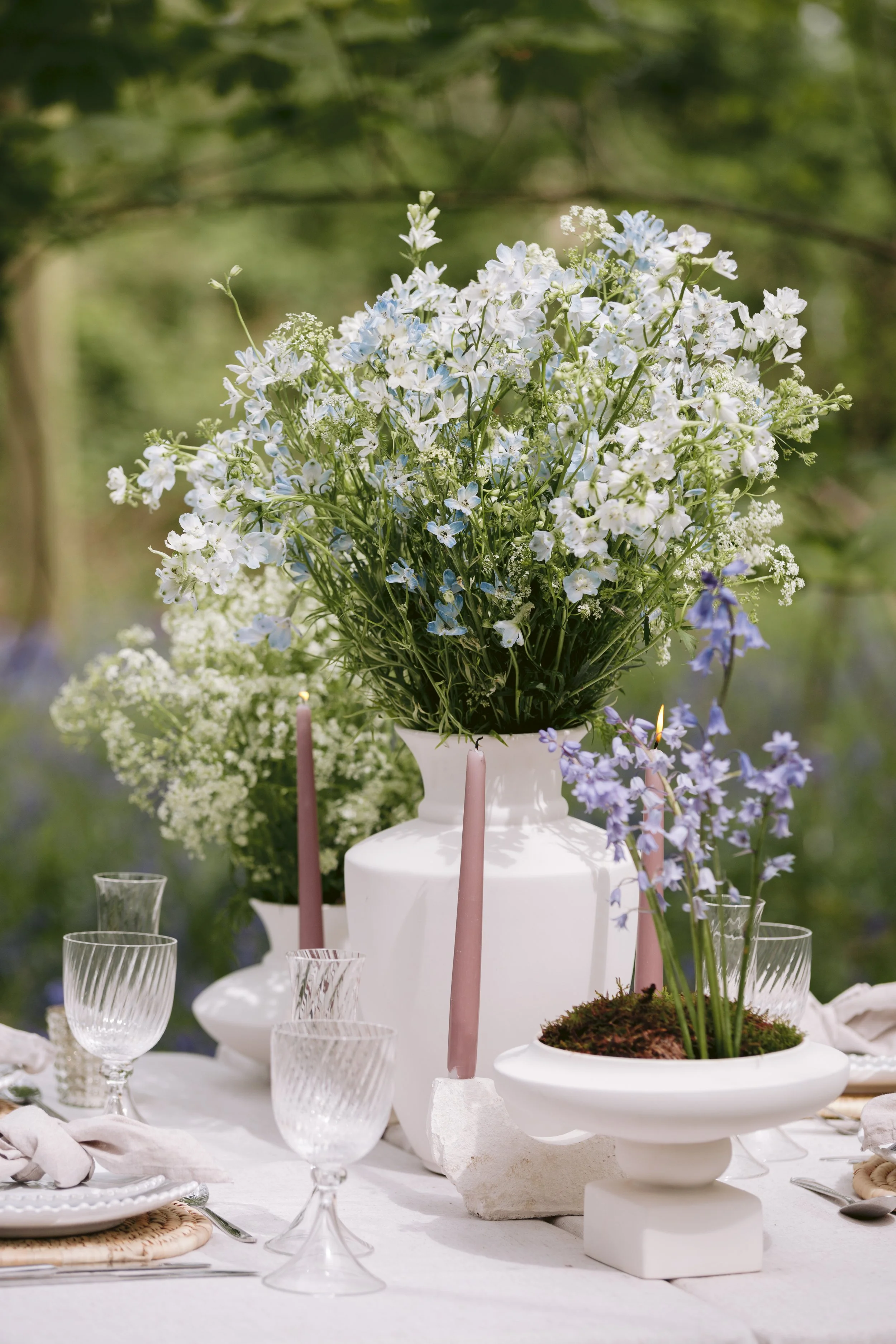 Wedding flowers for an intimate civil ceremony in London and West Sussex, with a natural bridal bouquet and understated floral styling.