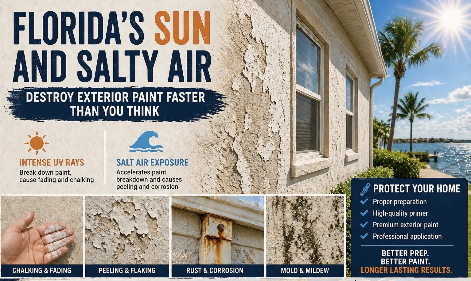 How Florida’s Sun and Salty Air Destroy Exterior Paint Faster Than You Think