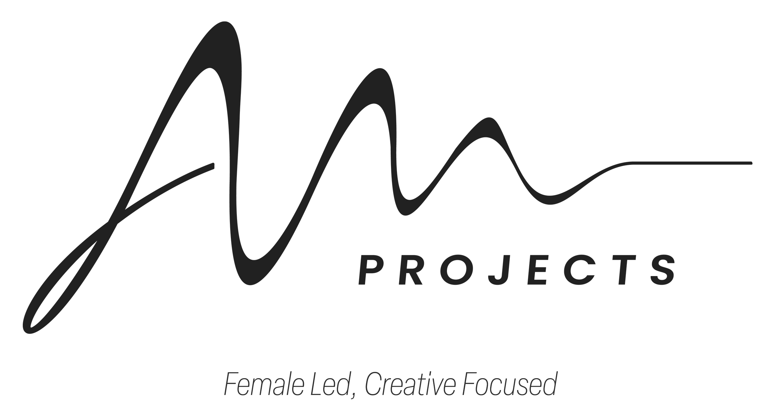 A logo for GNA Projects with a stylized script and a tagline 'Female Led, Creative Focused'.