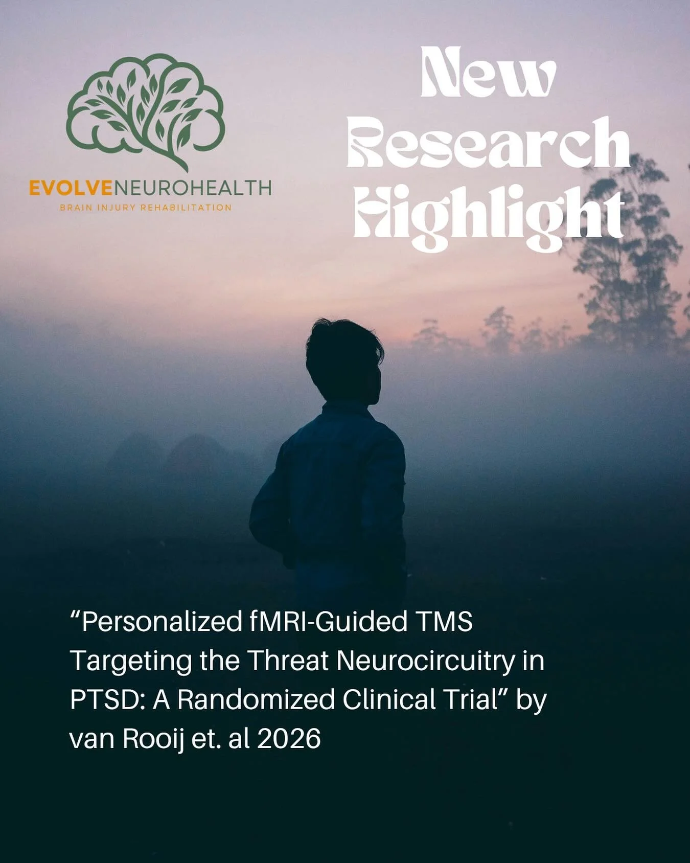 The recent paper, &ldquo;Personalized fMRI-Guided TMS Targeting the Threat Neurocircuitry in PTSD: A Randomized Clinical Trial&rdquo; by van Rooij et. al explored a more targeted approach to TMS for PTSD.

The researchers used fMRI-guided targeting. 