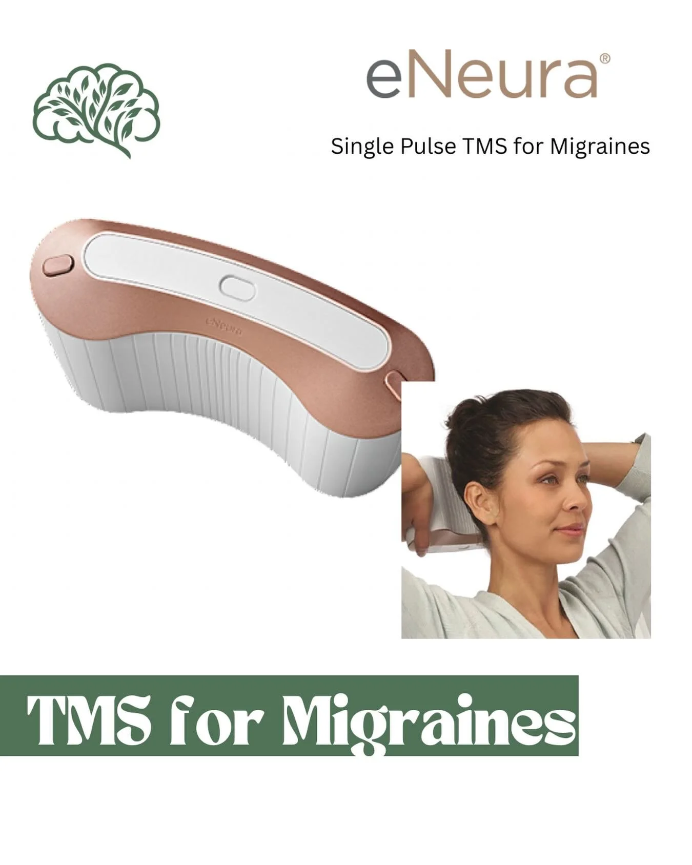 🚨Did you know that Transcranial Magnetic Stimulation is FDA-approved for treating Migraines?
Single-pulse transcranial magnetic stimulation (sTMS), specifically the device made by eNeura Inc., is FDA approved for acute and prophylactic treatment of 