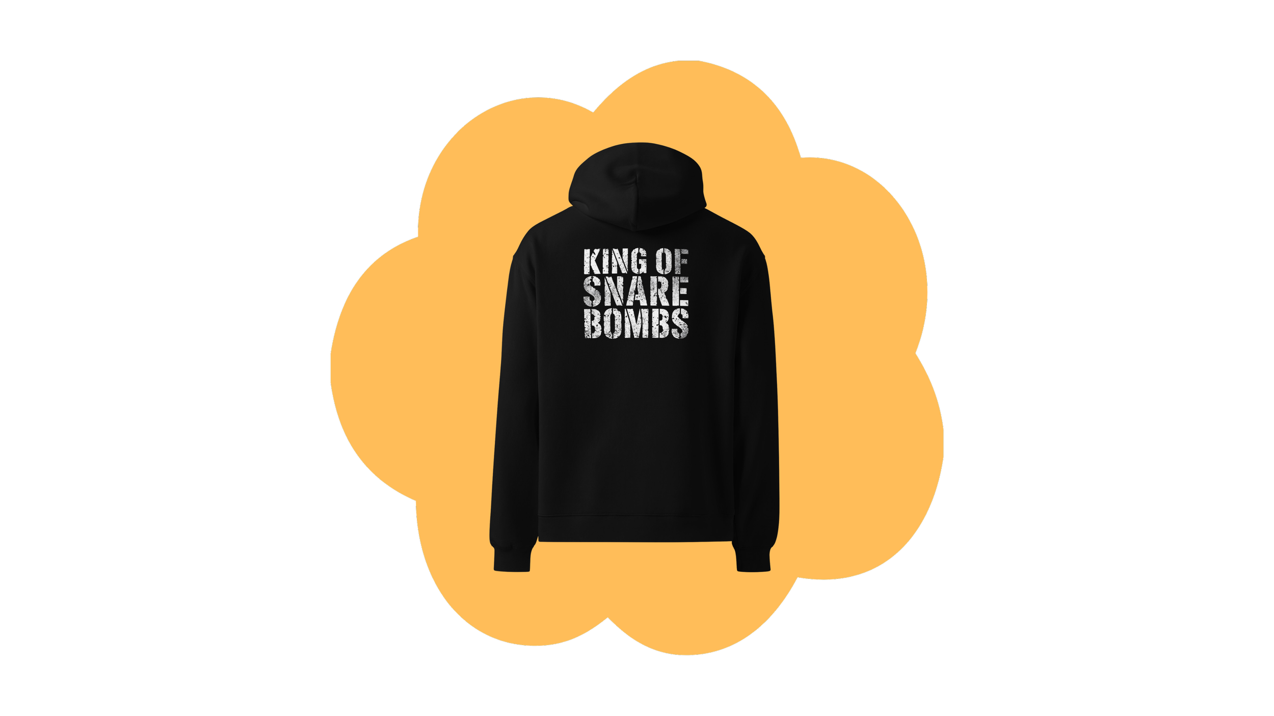 King of Snare Bombs Back Print Hoodie
