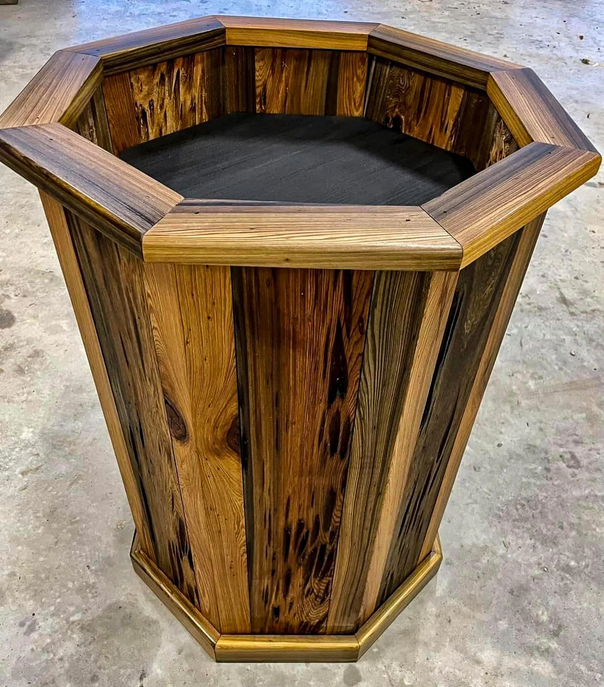 colorful wooden sinker cypress taxidermy pedestal