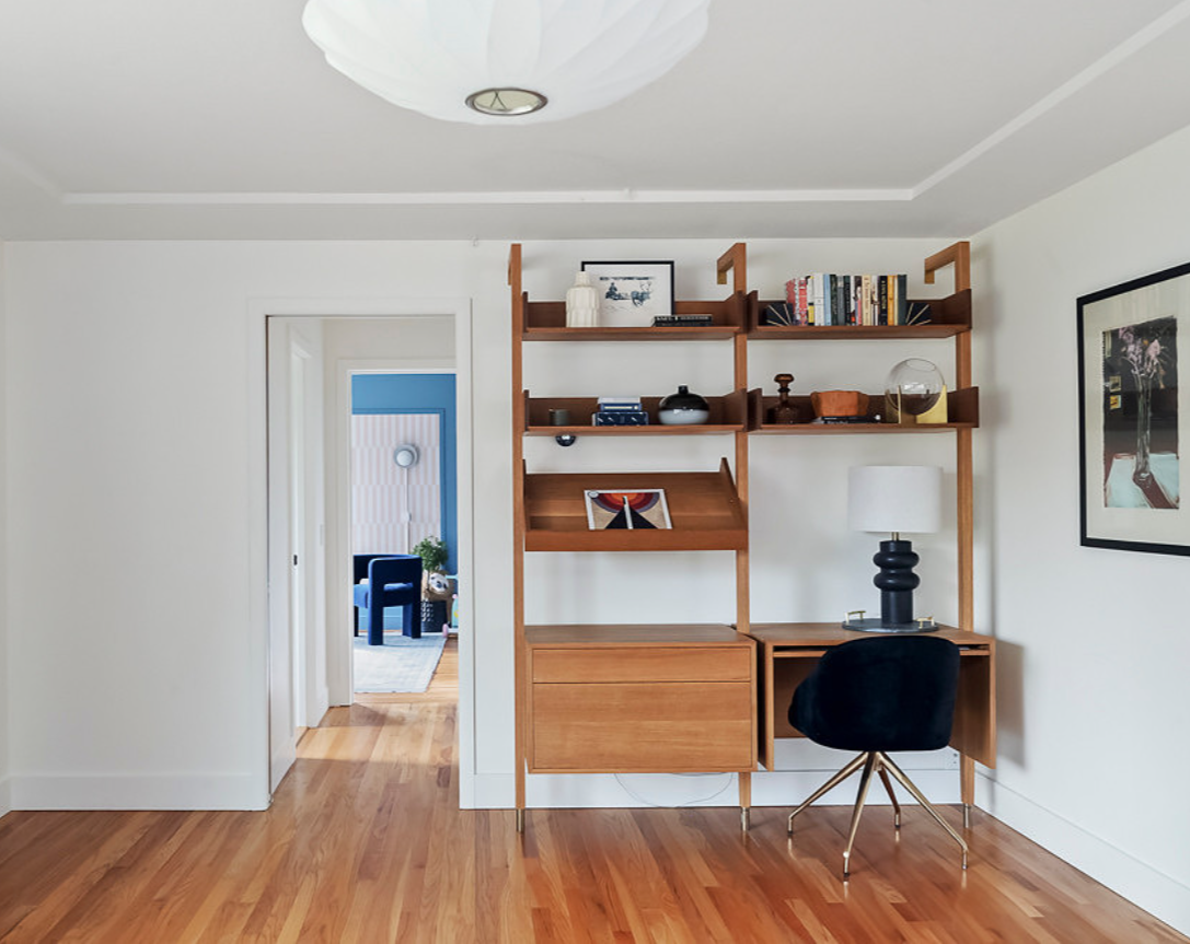 custom bookcase-midcentury-modern-cabinetry-design