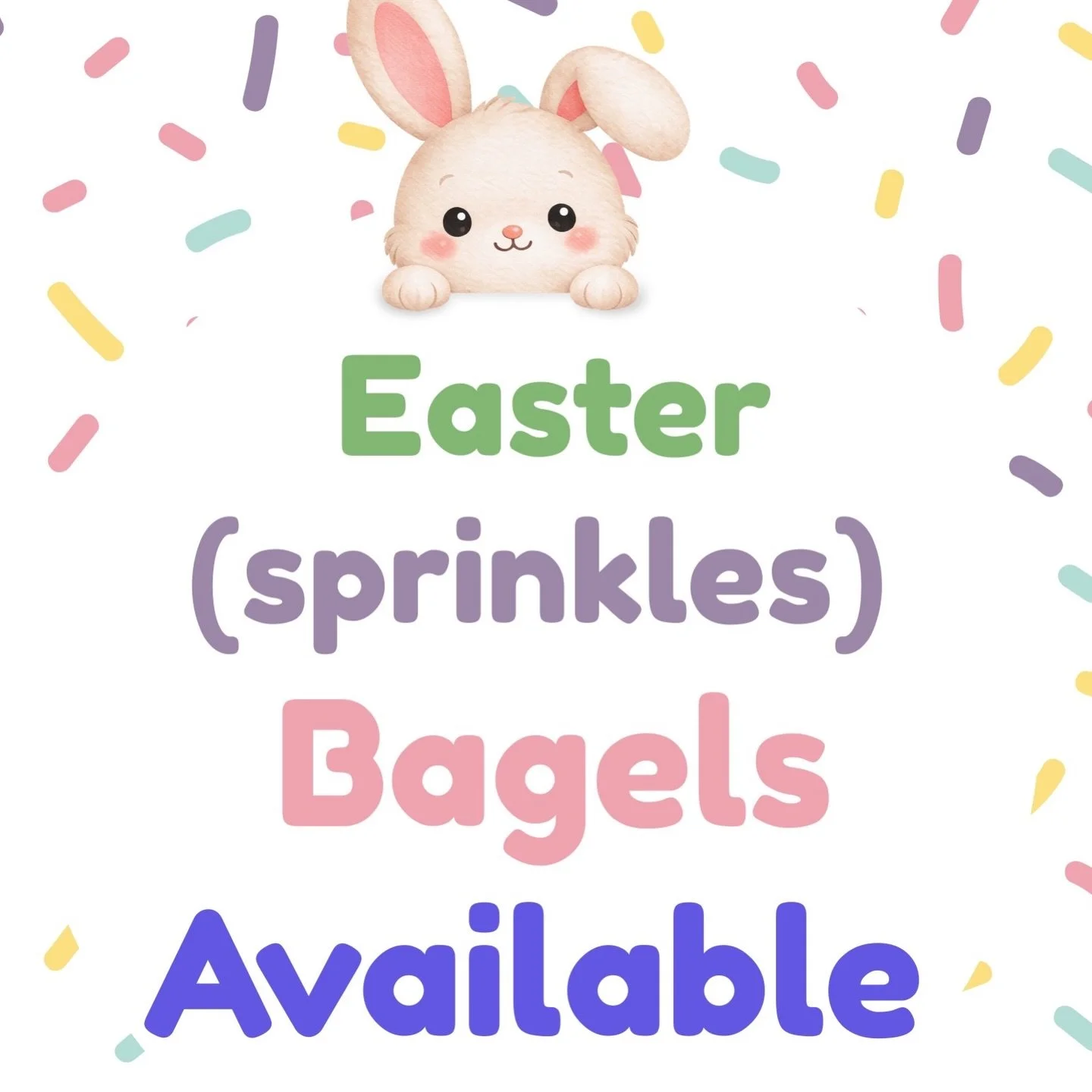 Easter 🐣 sprinkle bagel.  #easterbagels