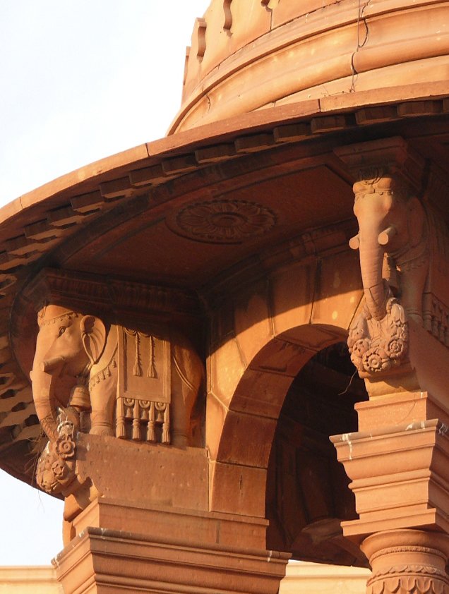 Detail: chattri turret, Secretariat Building, New Delhi (1912-27), by Herbert Baker