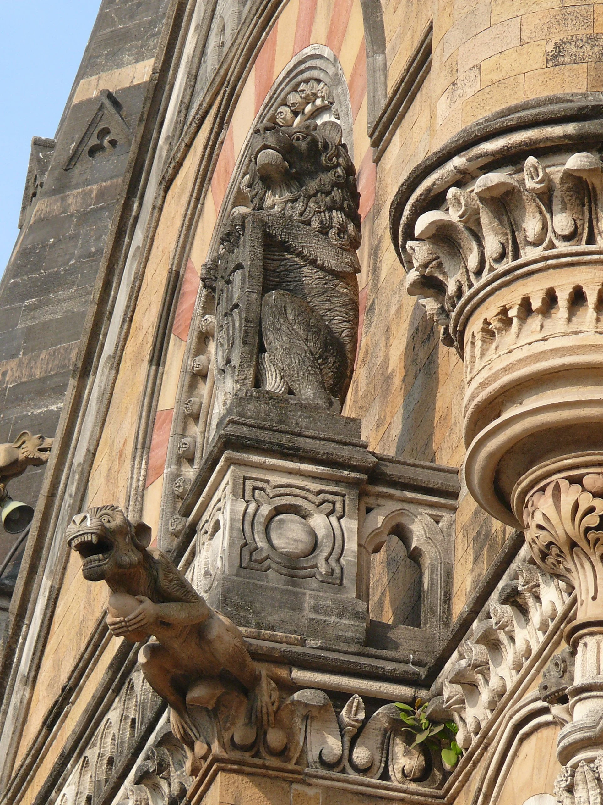 Exterior detail, Victoria Terminus (1878–88), Bombay (Mumbai), India, by F. W. Stevens.