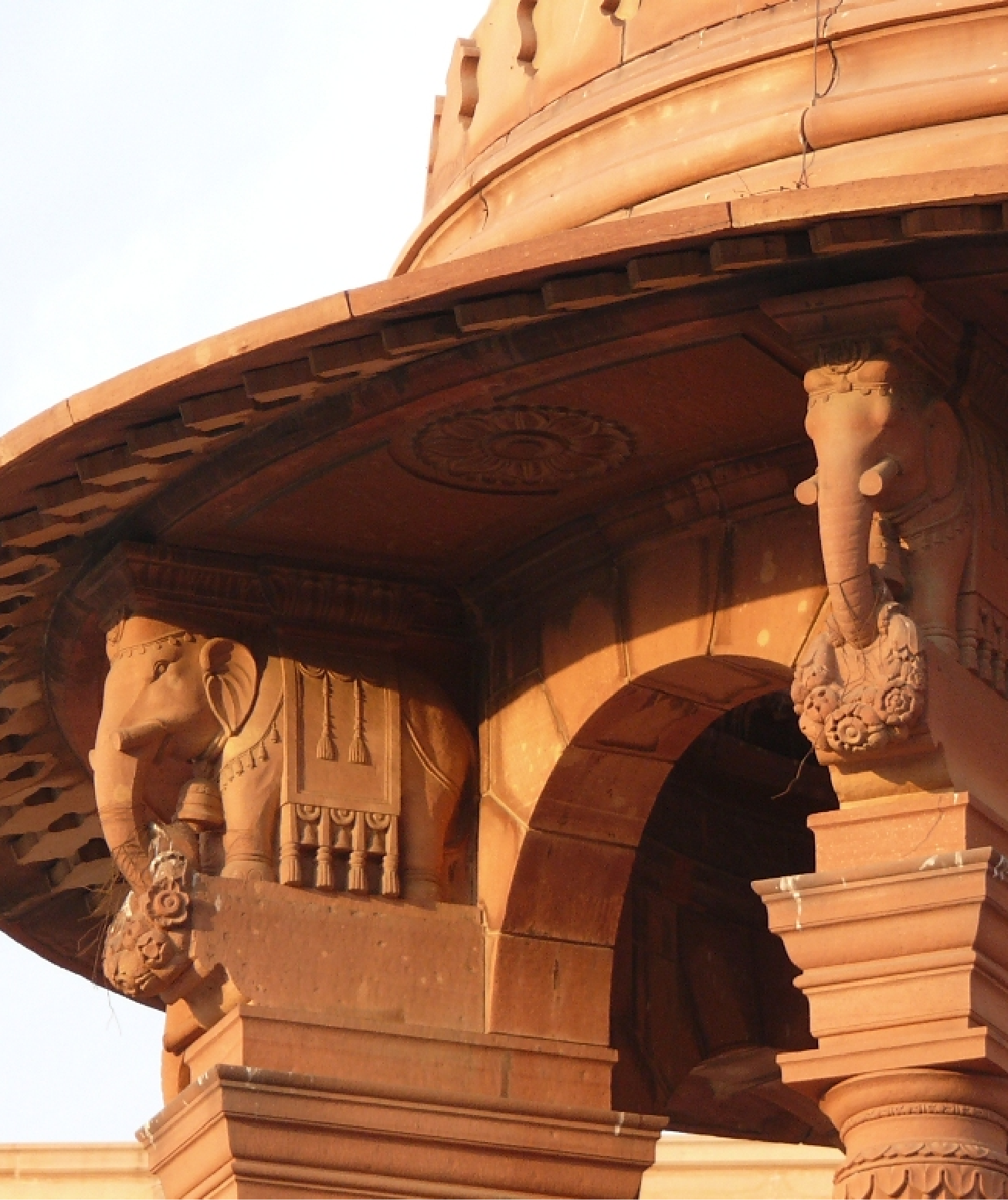 Detail of 'Chatri' pavilion, South Block, Secretariat Buildings, New Delhi, by Herbert Baker (photo: G. A. Bremner)
