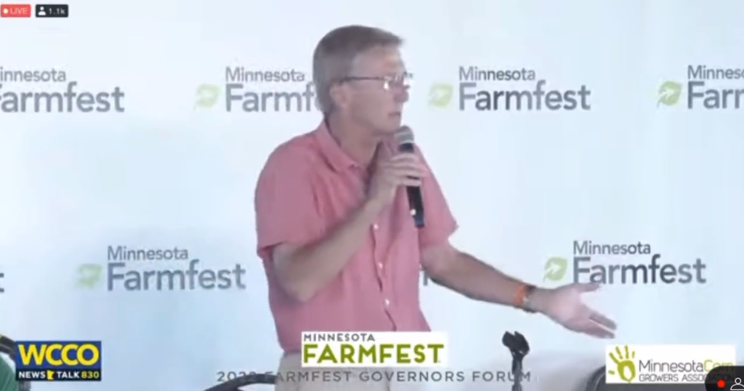Candidate Jensen speaks at Farmfest debate