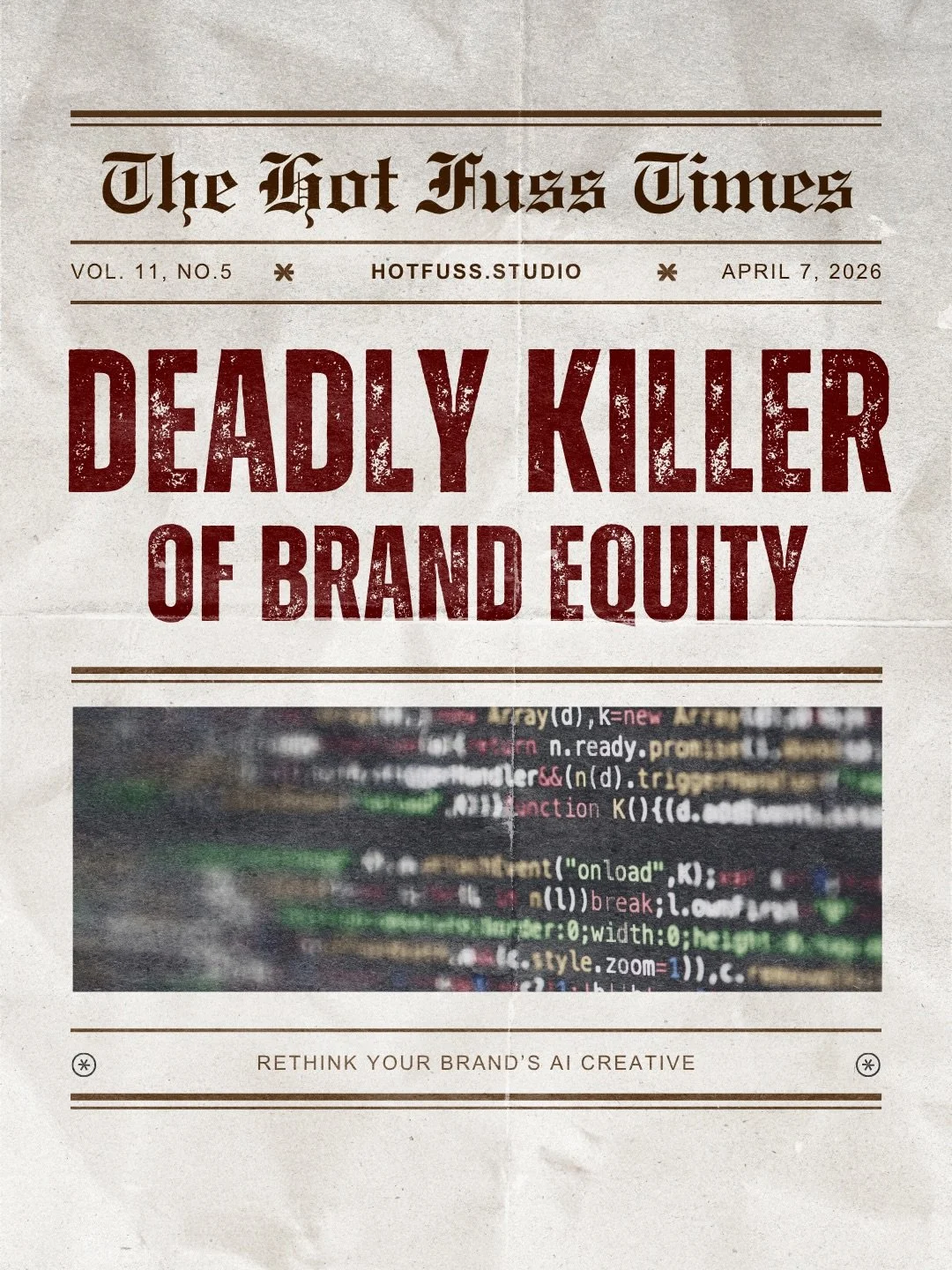 Don&rsquo;t fall into the trap. AI creative will slash your brand equity.