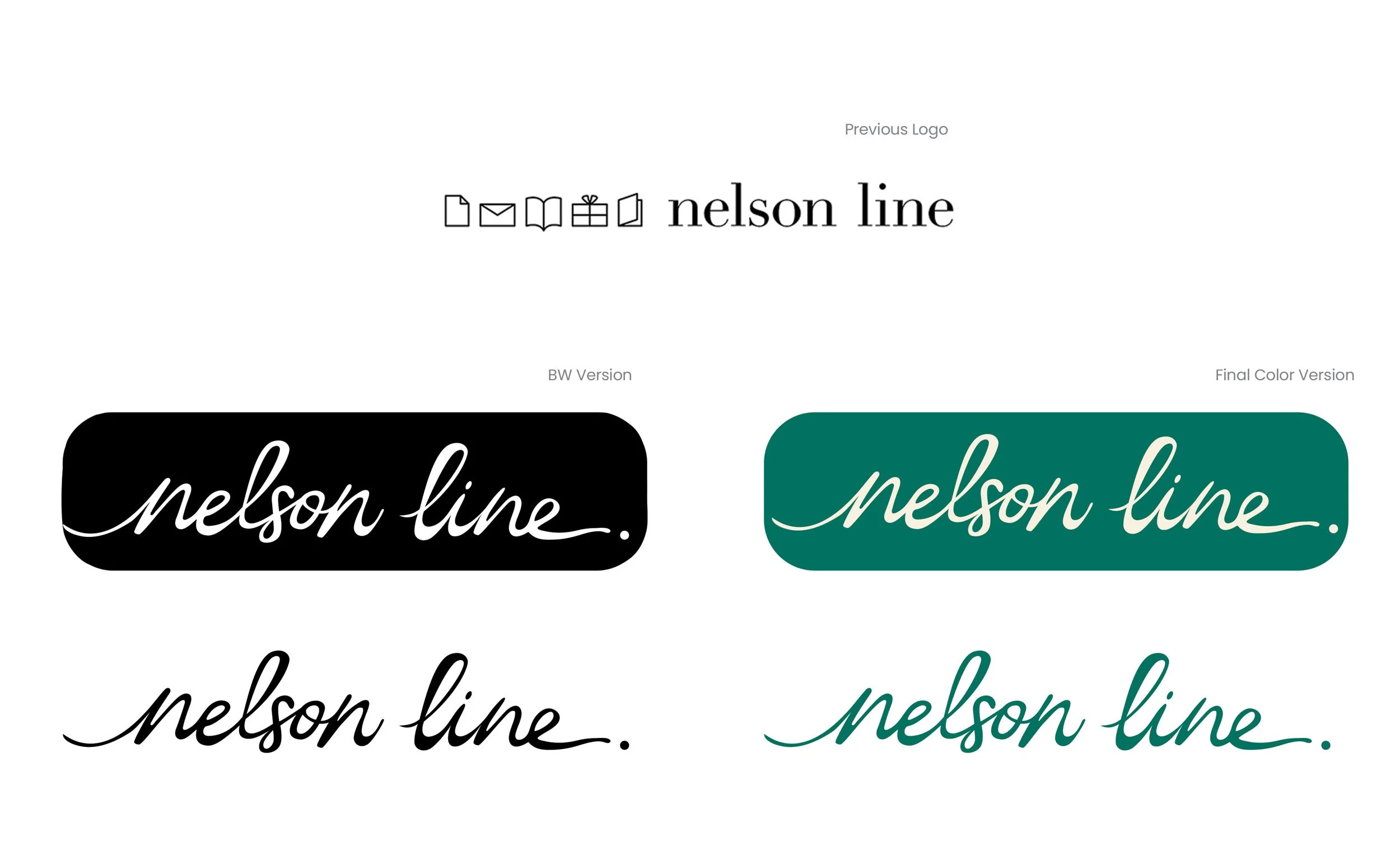 Previous Nelson Line logo and the updated versions