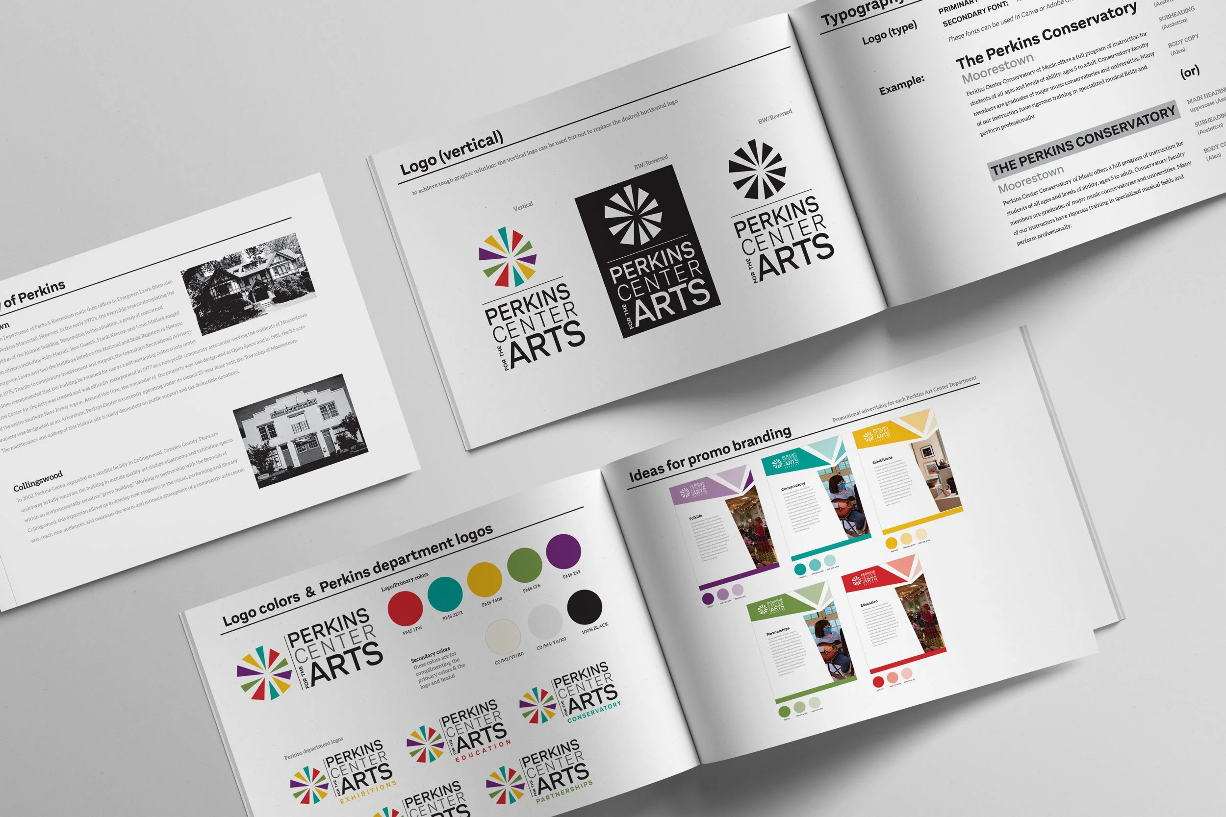 Created a brand guide for Perkins Center for the Arts