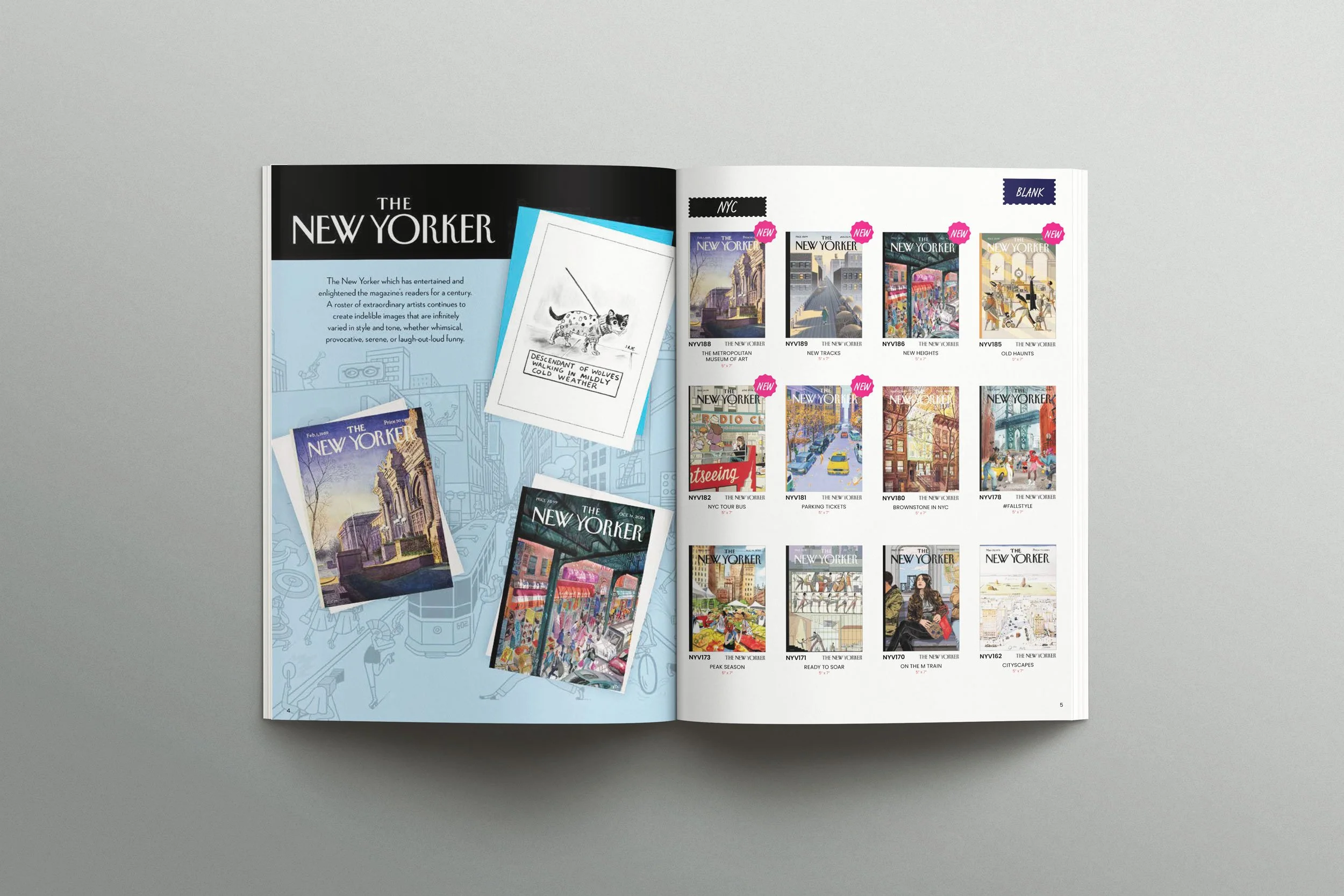 New Yorker catalog - printed quarterly for new greeting cards