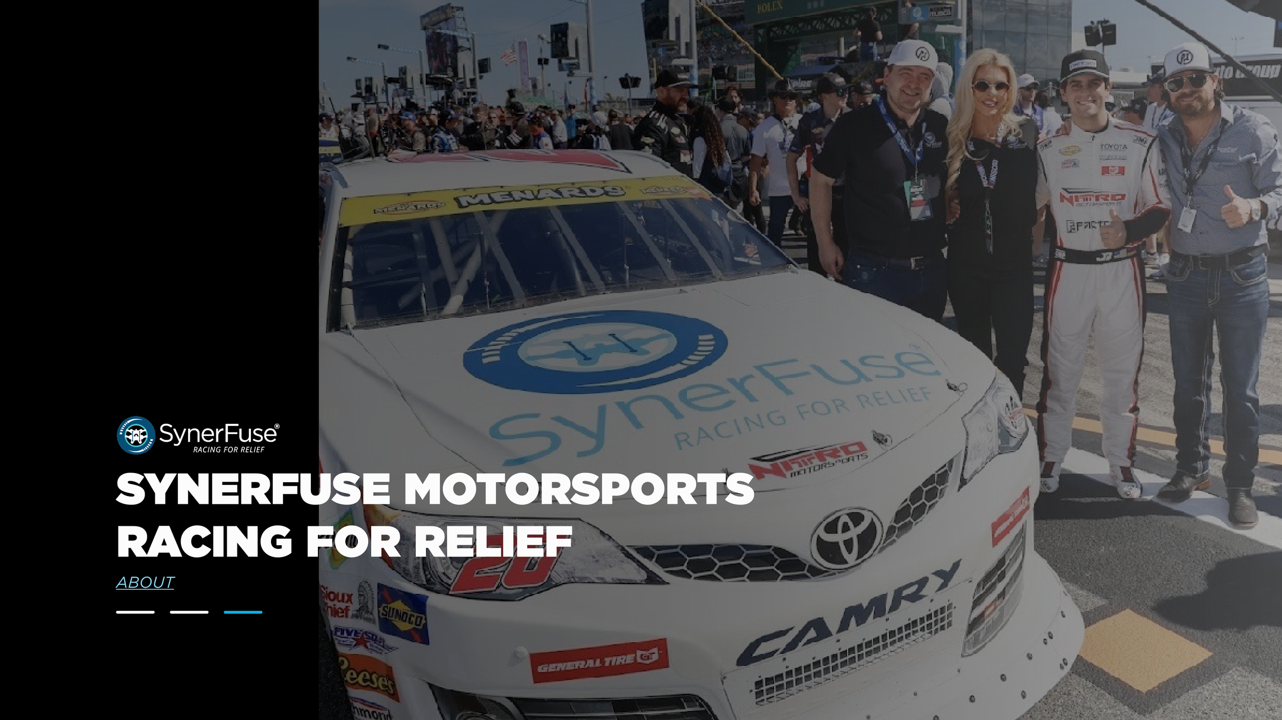 Synerfuse Motorsports racing for relief