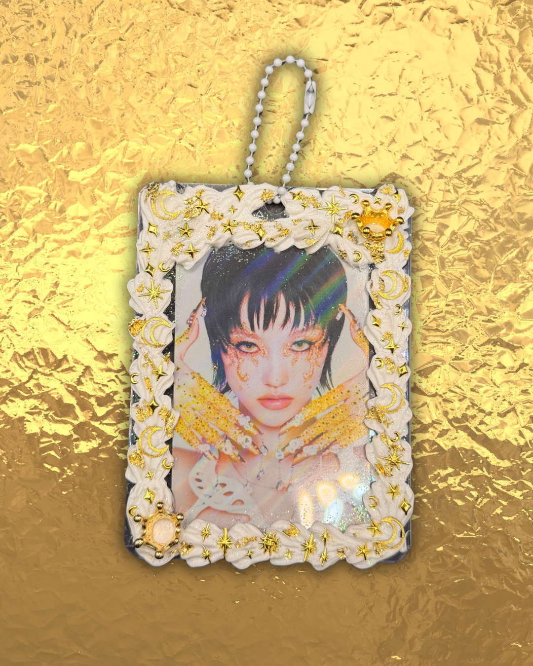 Golden Crown Photocard Holder Keychain