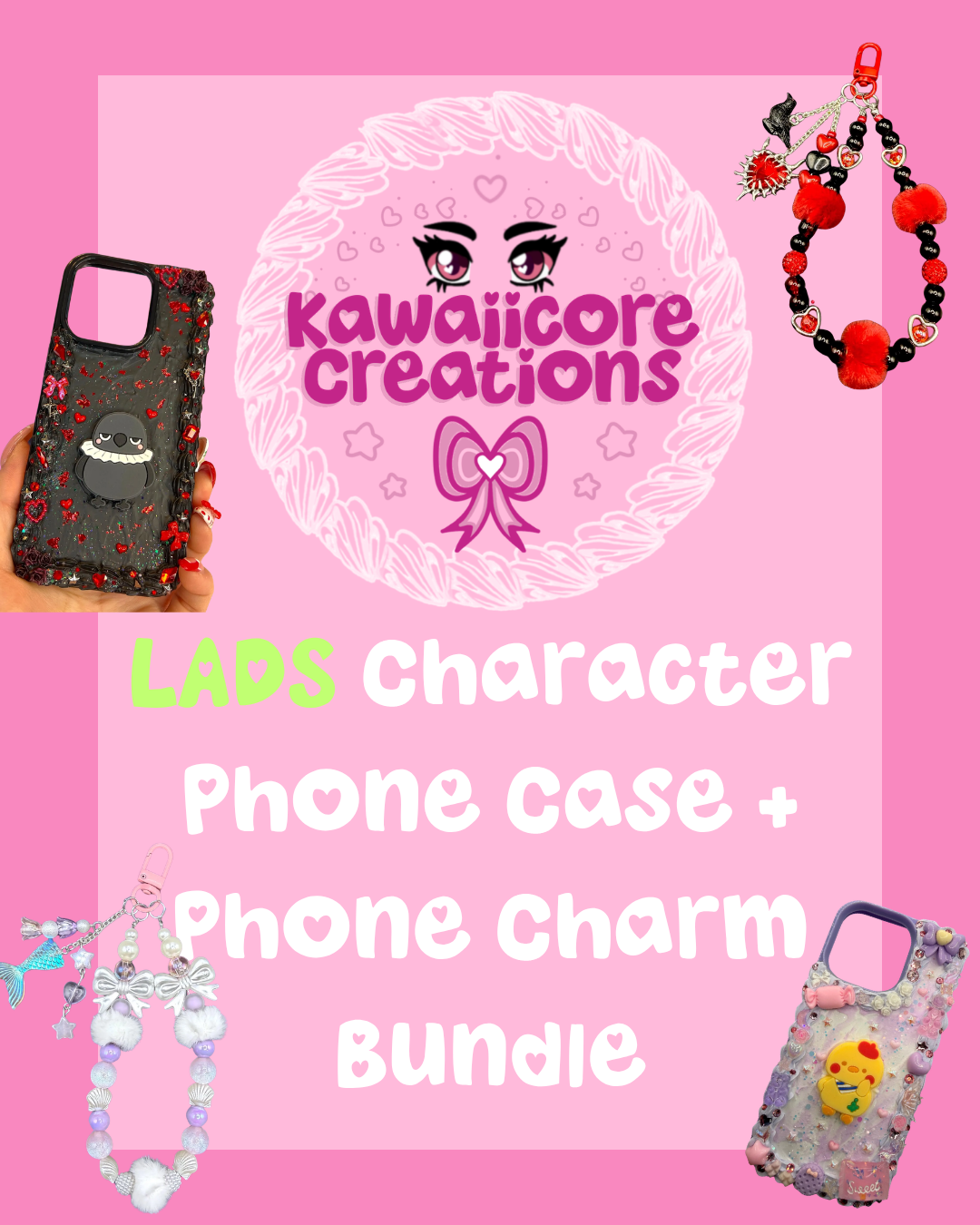 LADS Character Phone Case + Phone Charm Bundle
