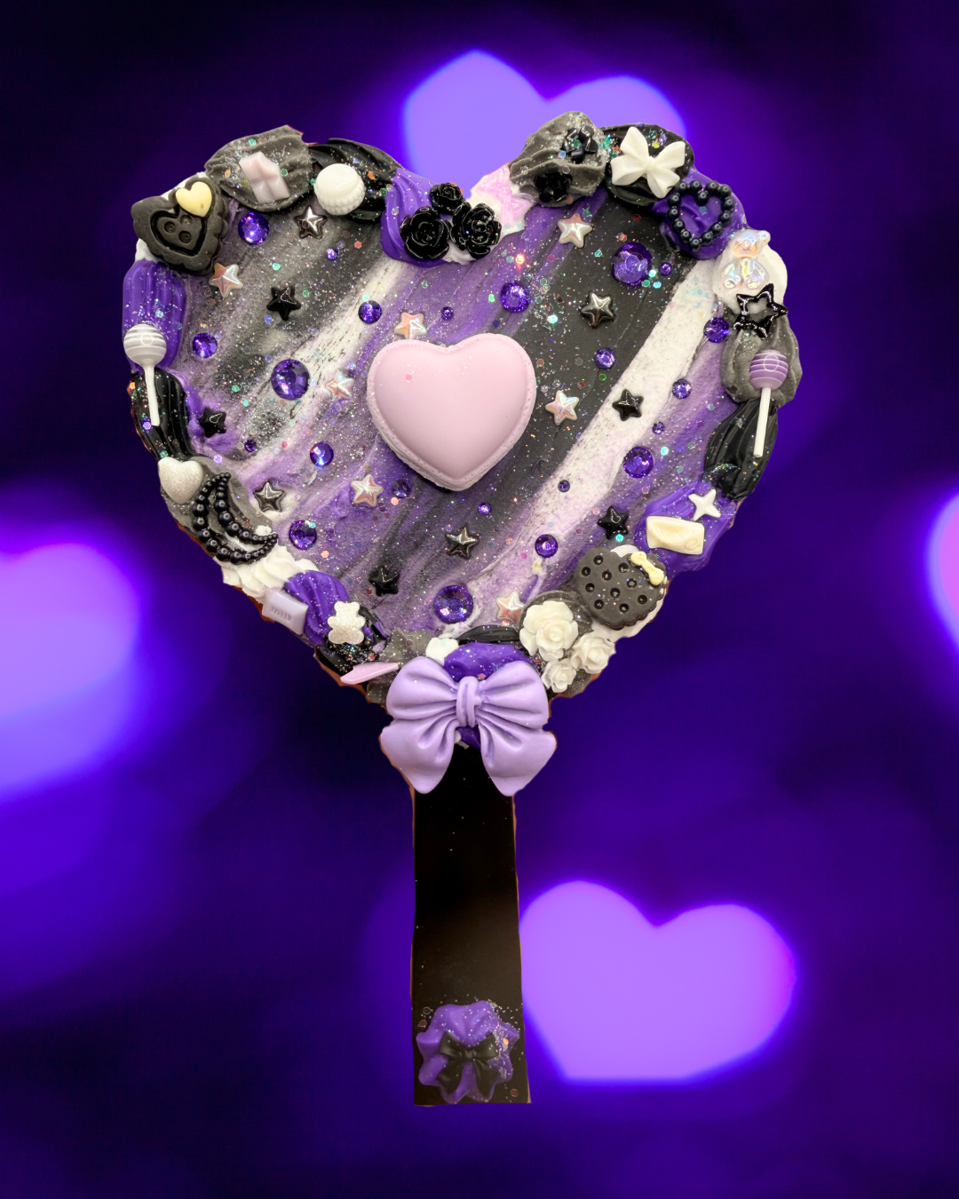Asexual Pride Handheld Heart Mirror