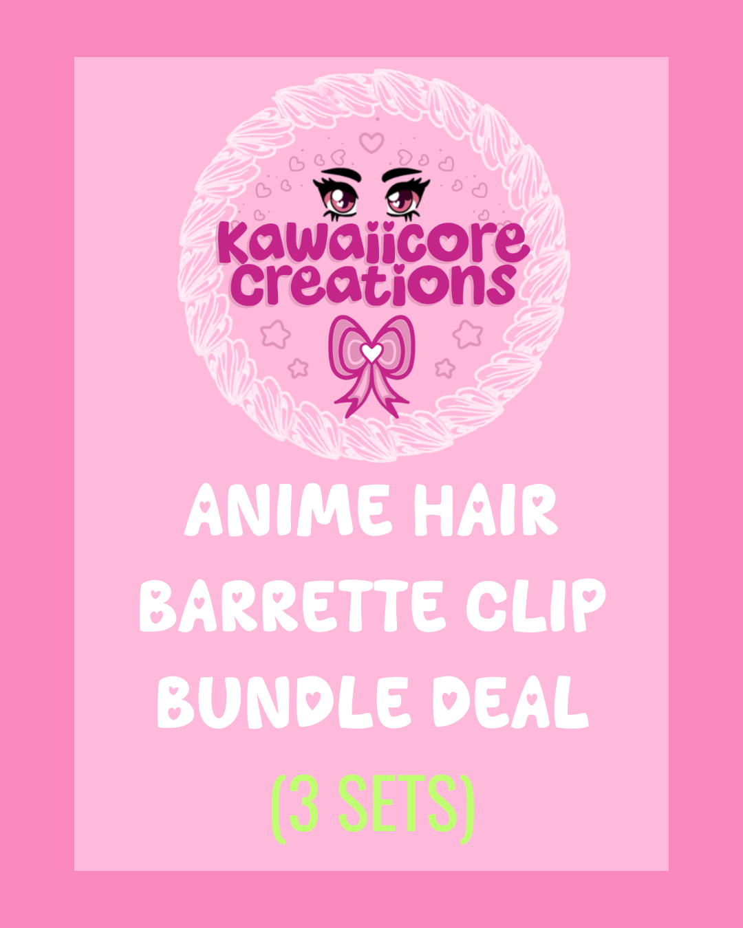 Anime Hair Barrette Clip Bundle (3 Sets)